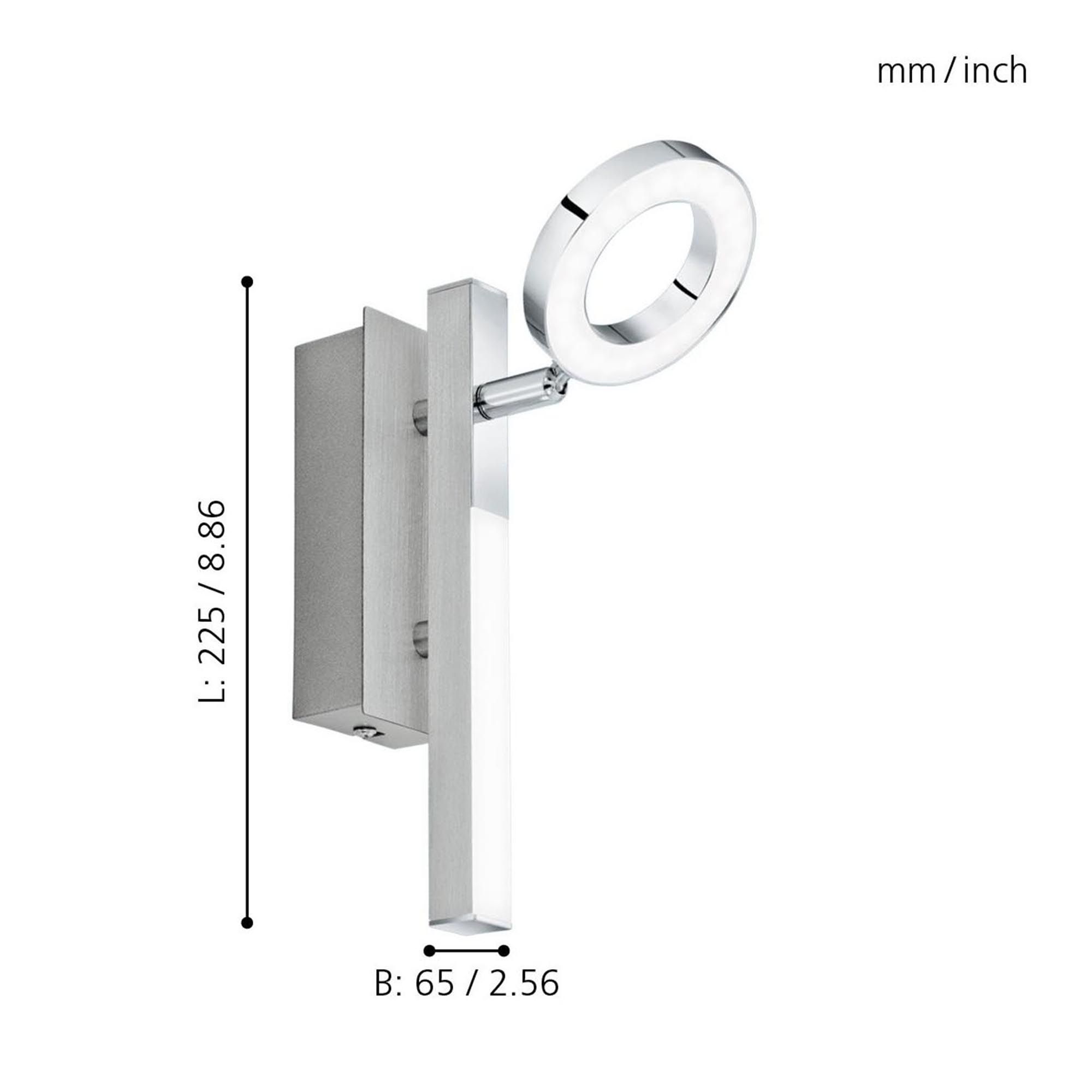 Spot LED CARDILLO 1 gris L22,5cm