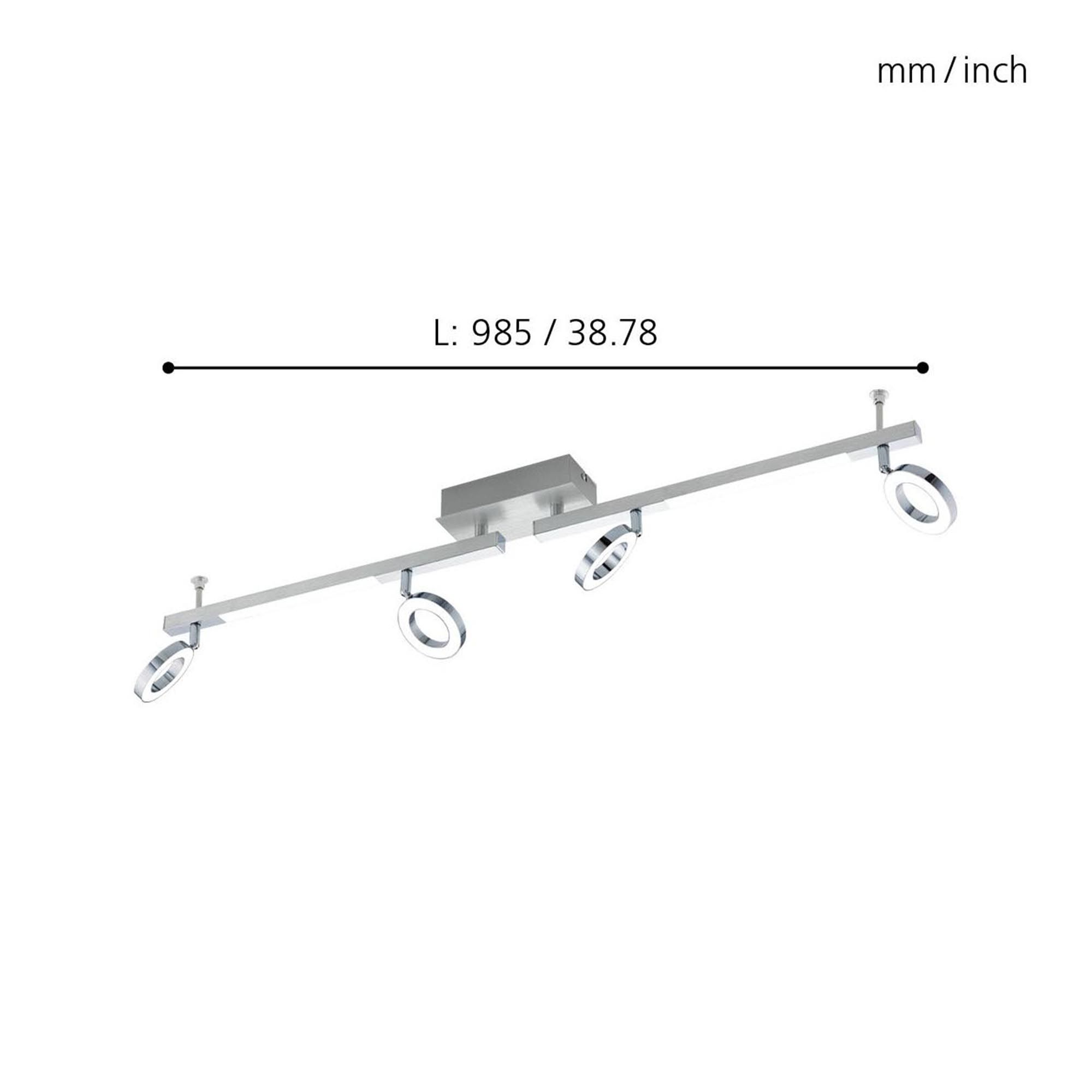 Réglette LED CARDILLO 1 gris L98,5cm