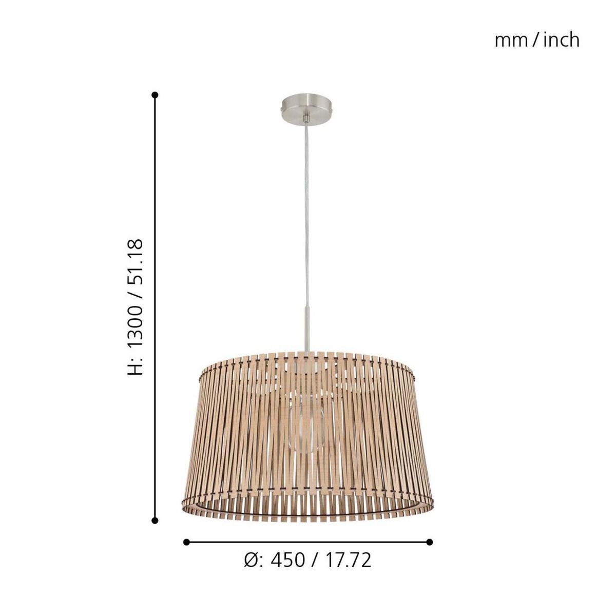 Suspension SENDERO bois/naturel Ø45cm