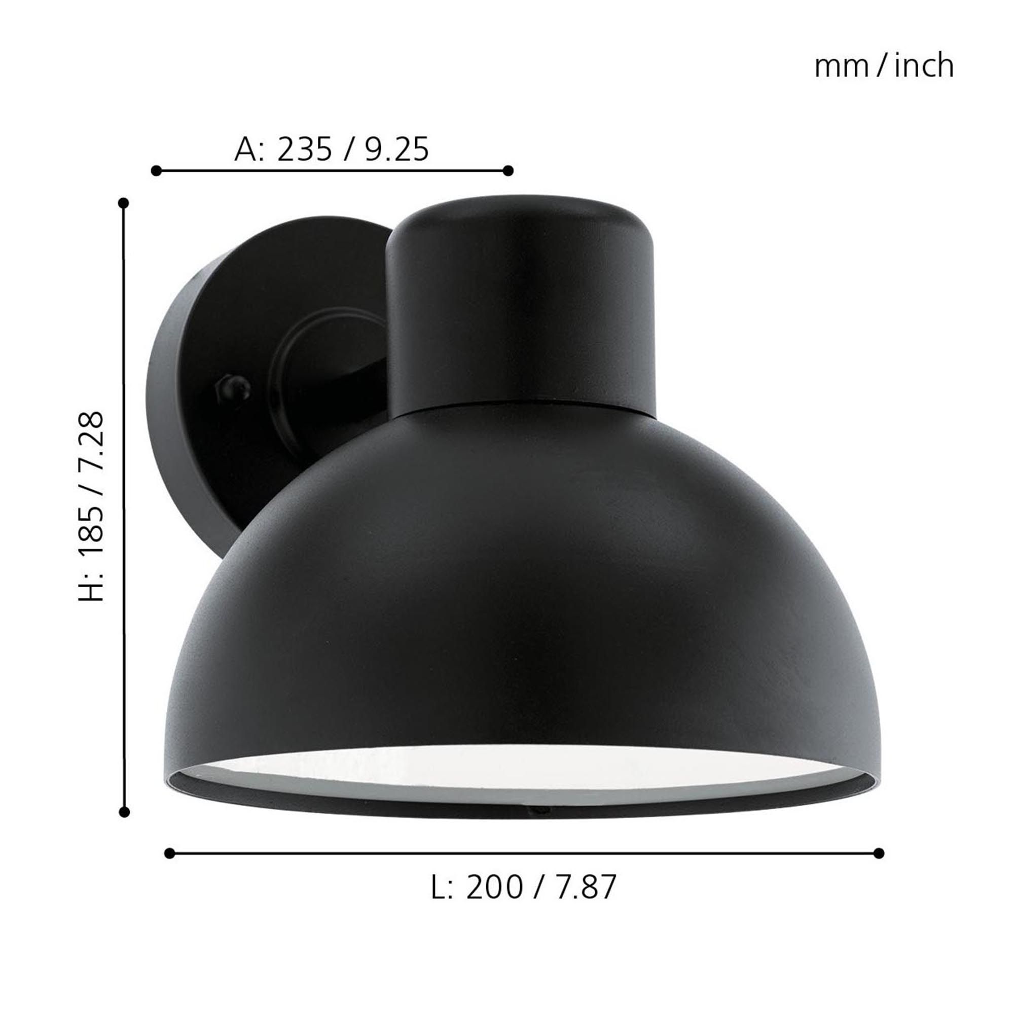 Applique extérieure ENTRIMO noir H24cm