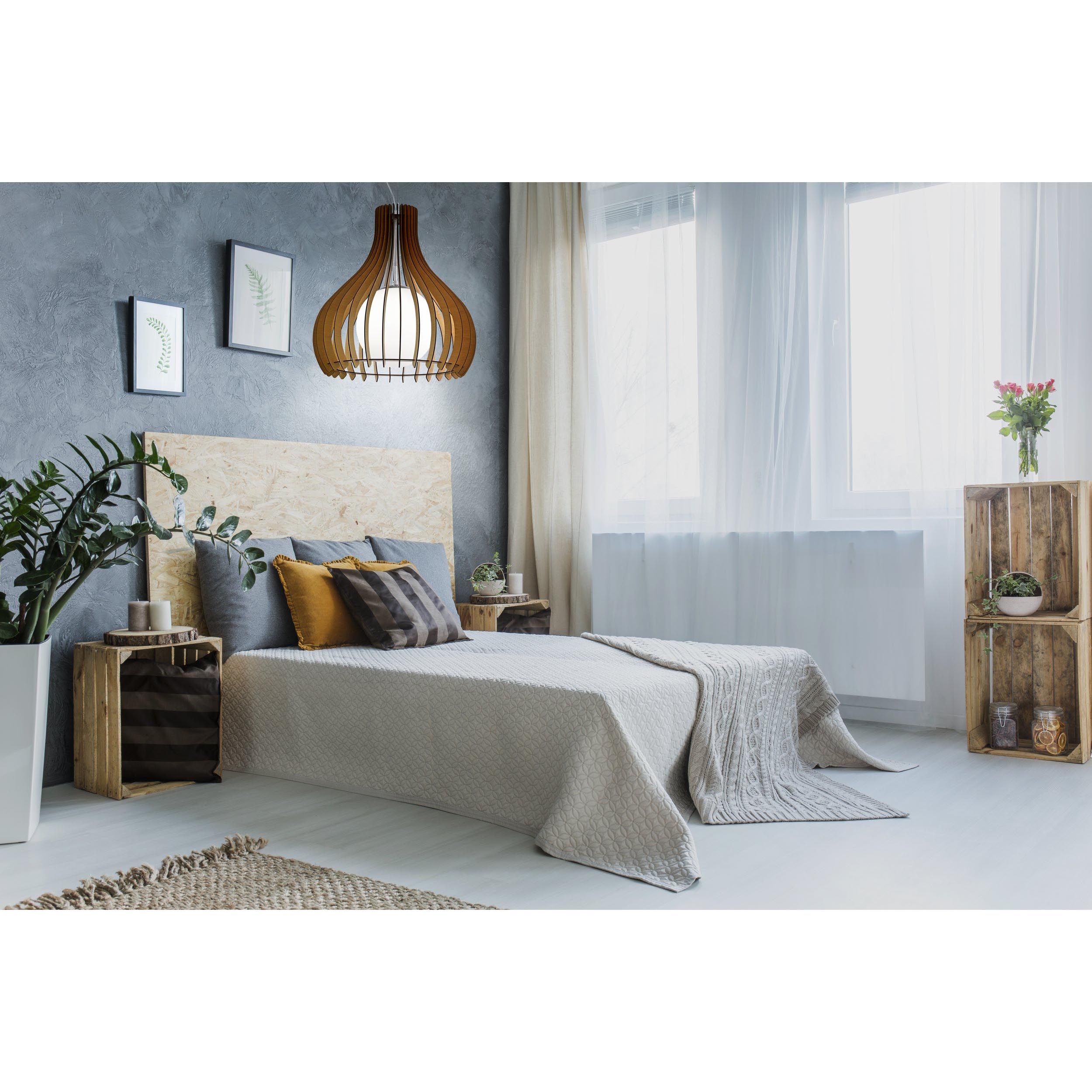 Suspension bois naturel H150 cm TINDORI E27 1X60W