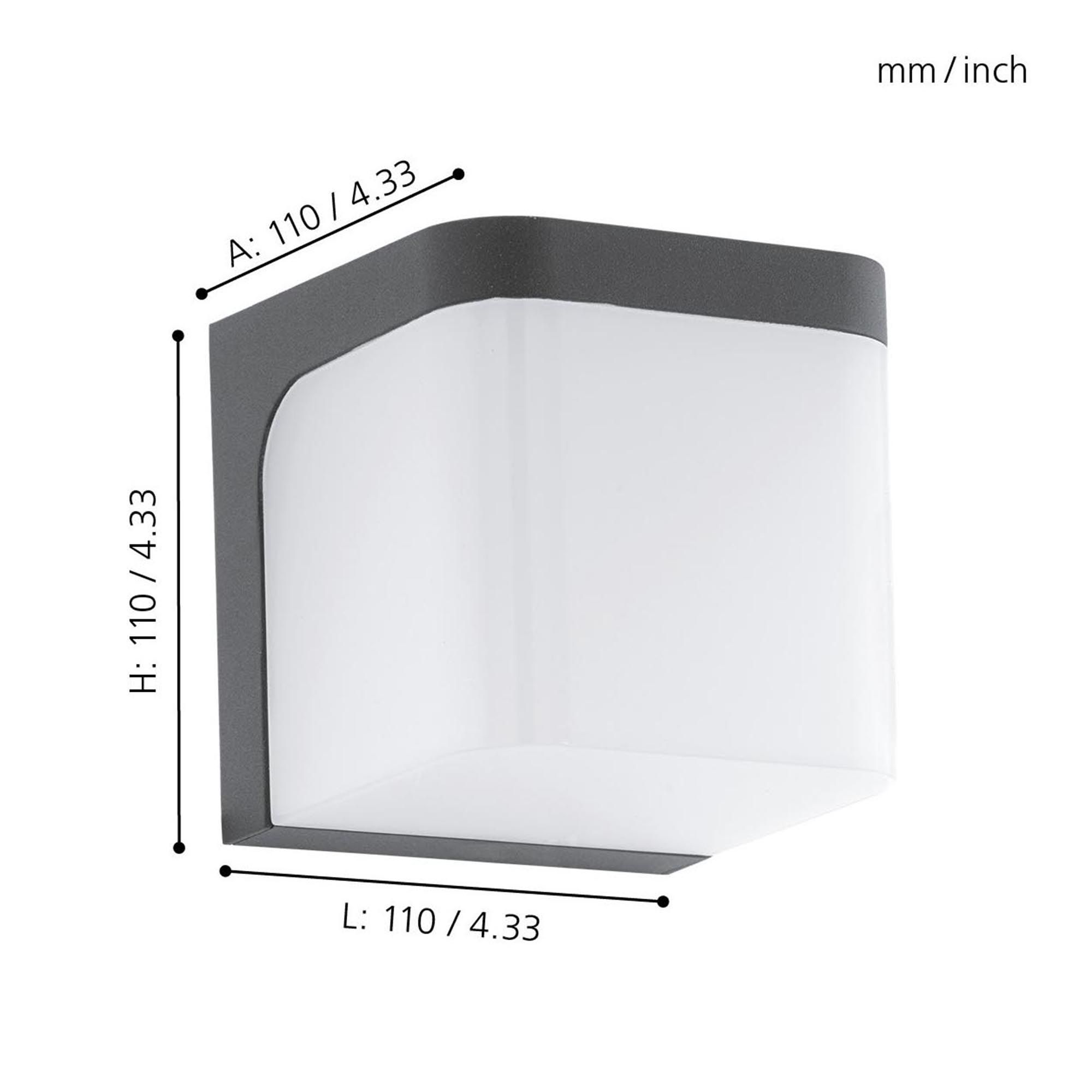 Applique extérieure LED JORBA anthracite H11cm