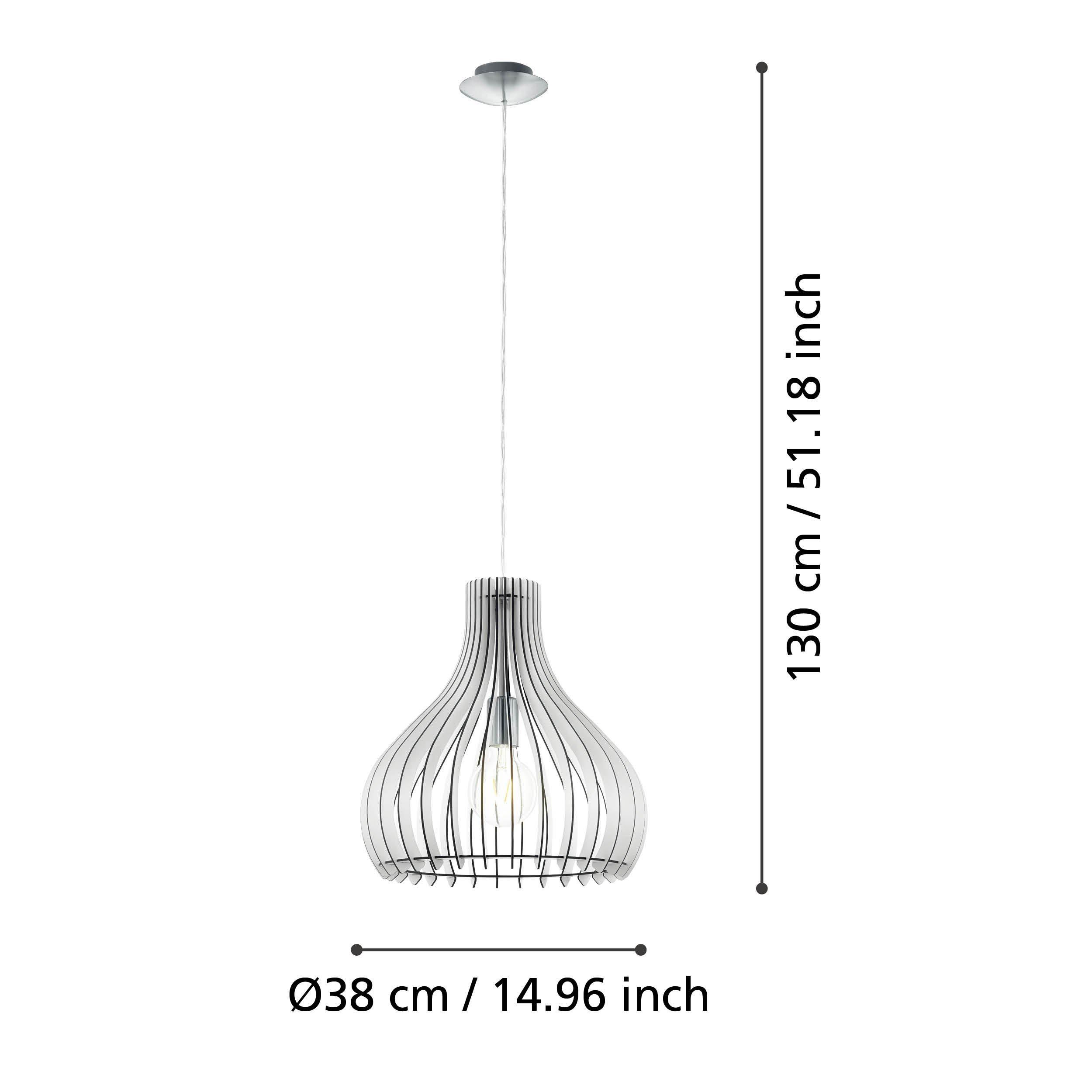 Suspension bois gris TINDORI E27 1X60W