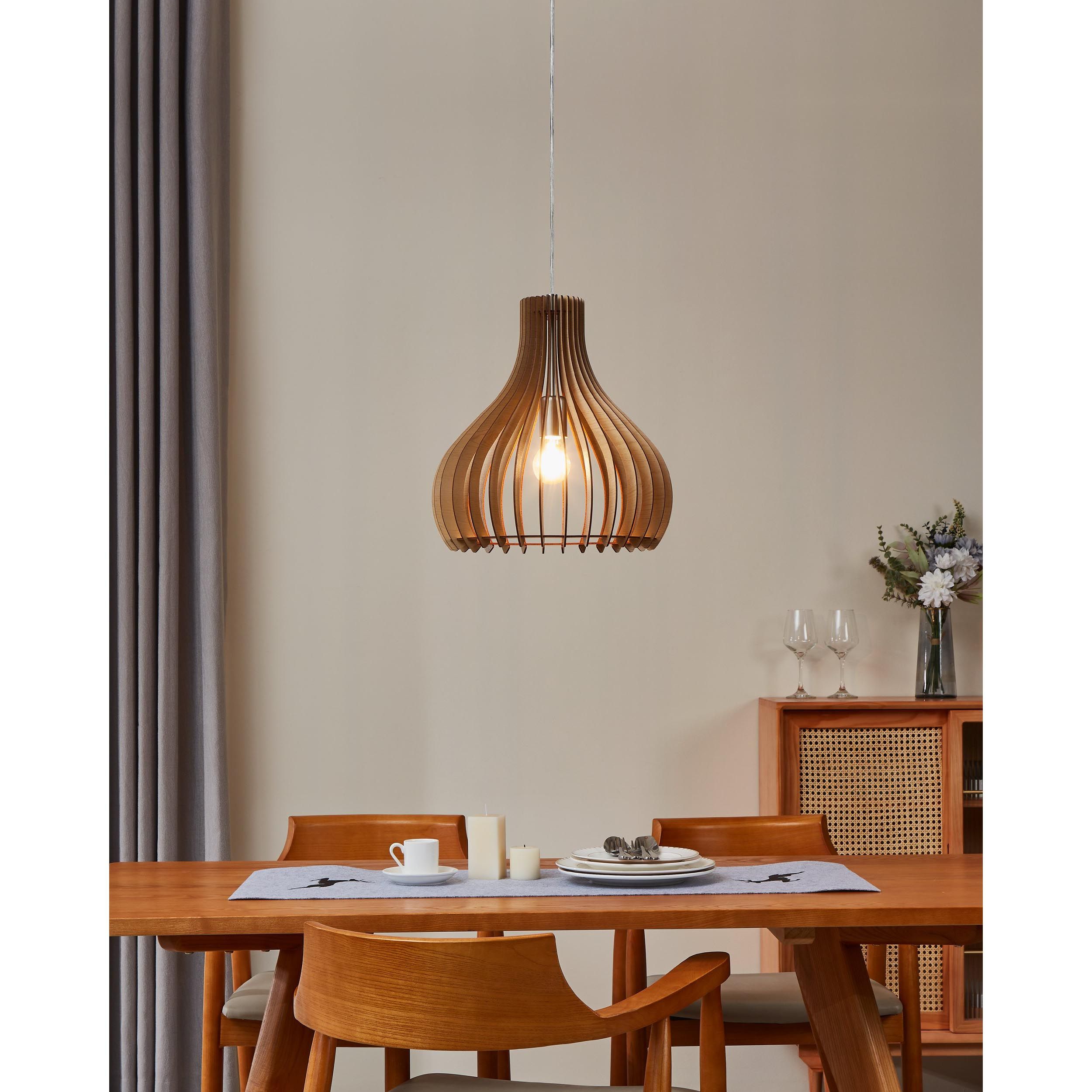 Suspension TINDORI bois/naturel Ø38cm