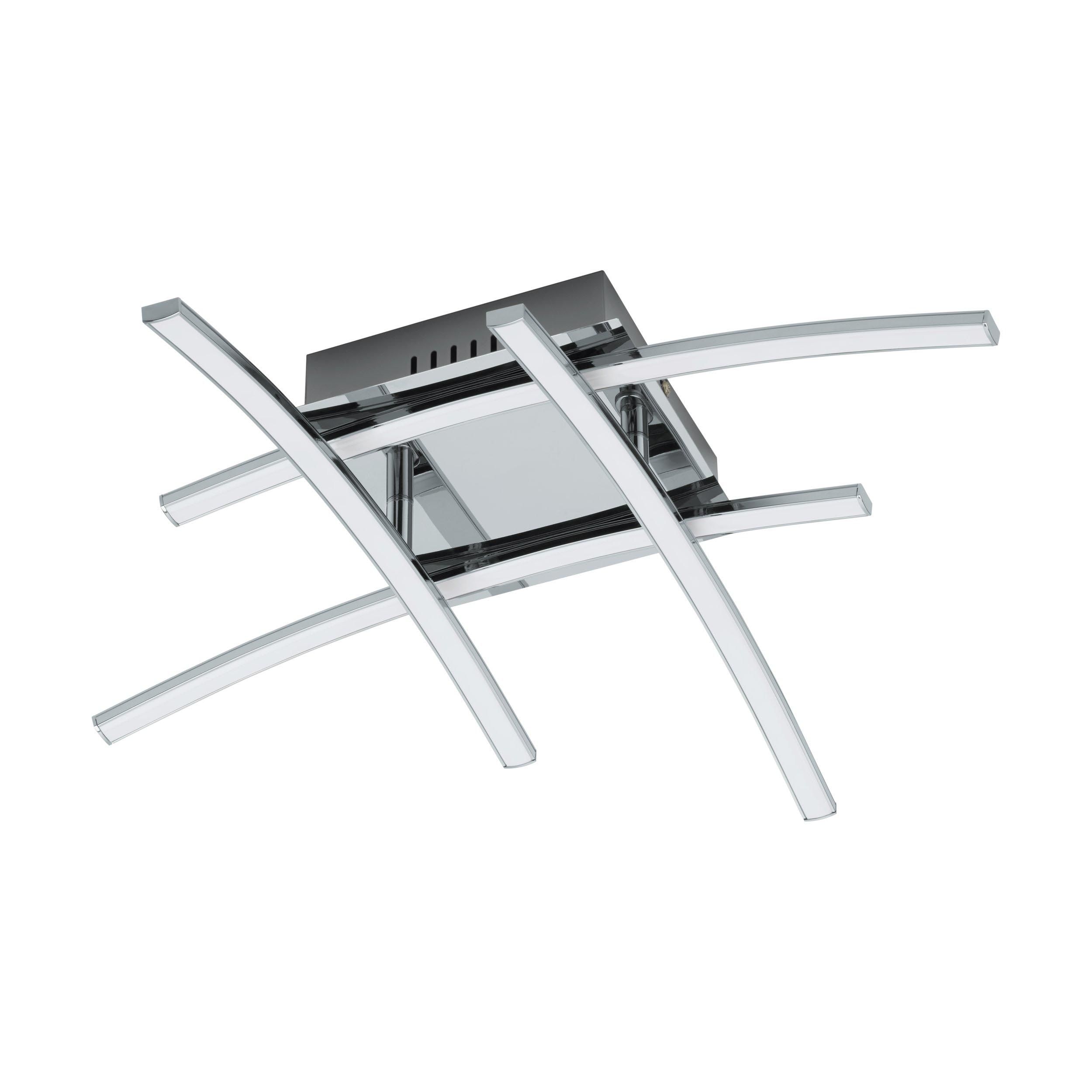 Plafonnier LED NEVADO argenté Ø50cm