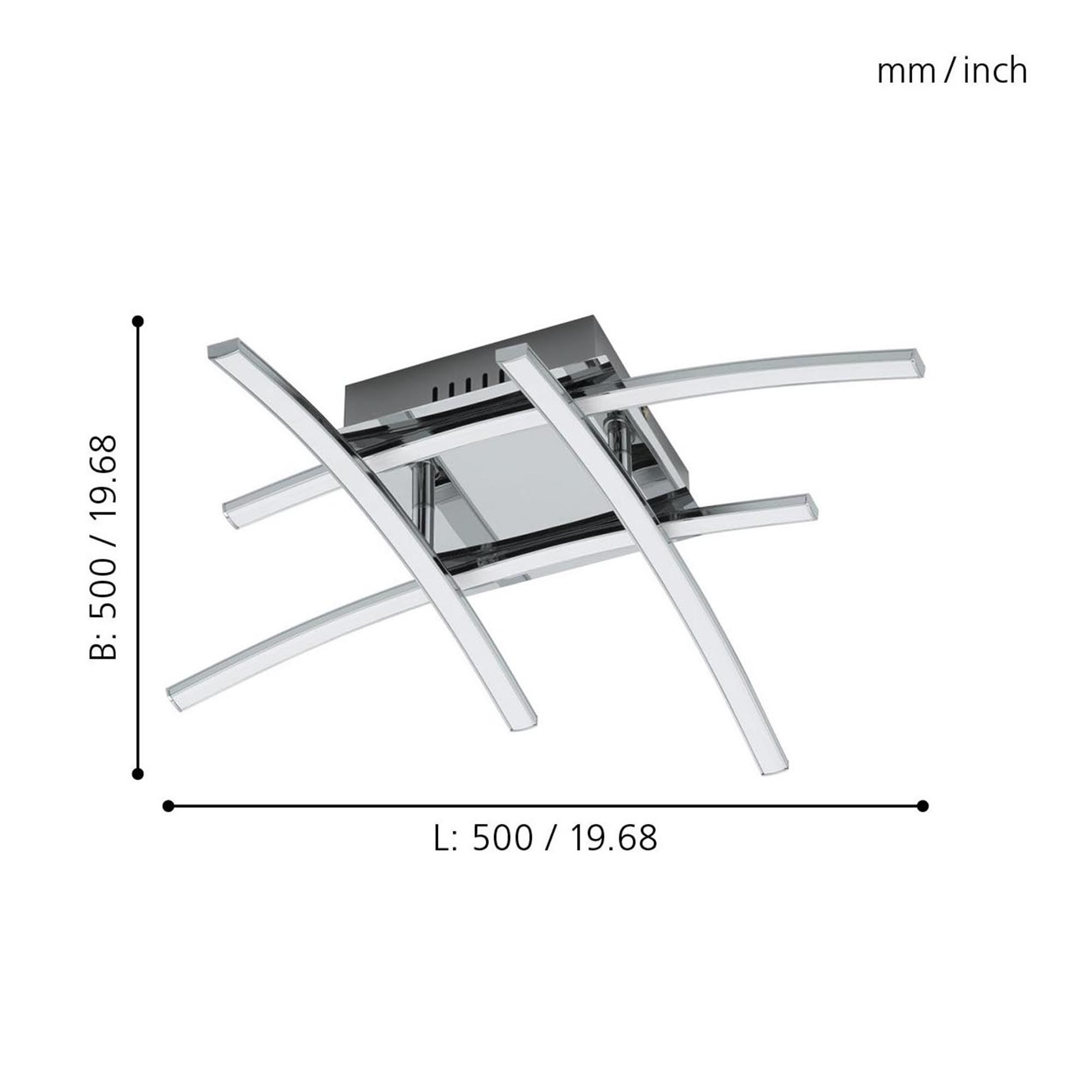 Plafonnier LED NEVADO argenté Ø50cm