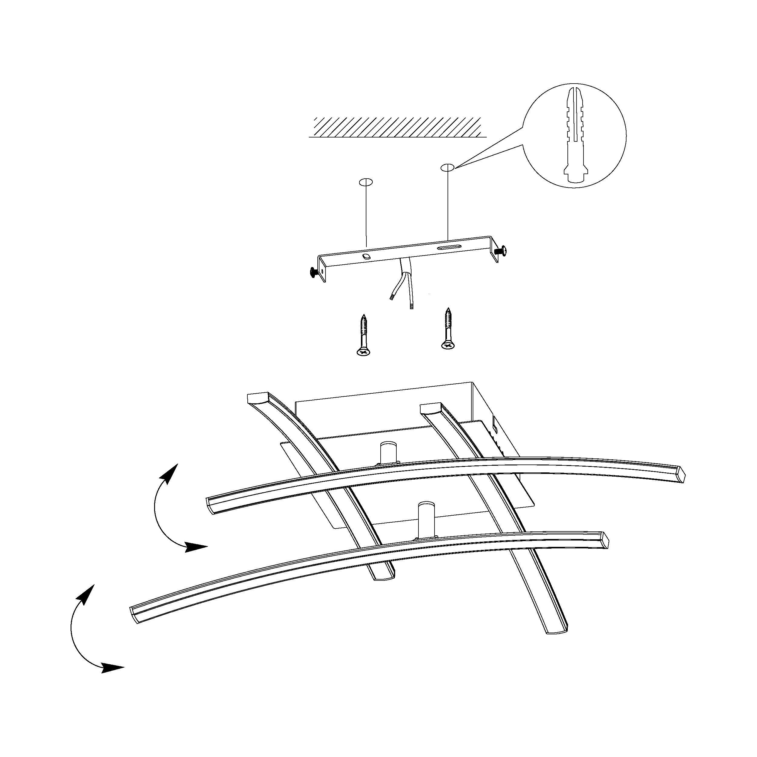 Plafonnier LED NEVADO argenté Ø50cm