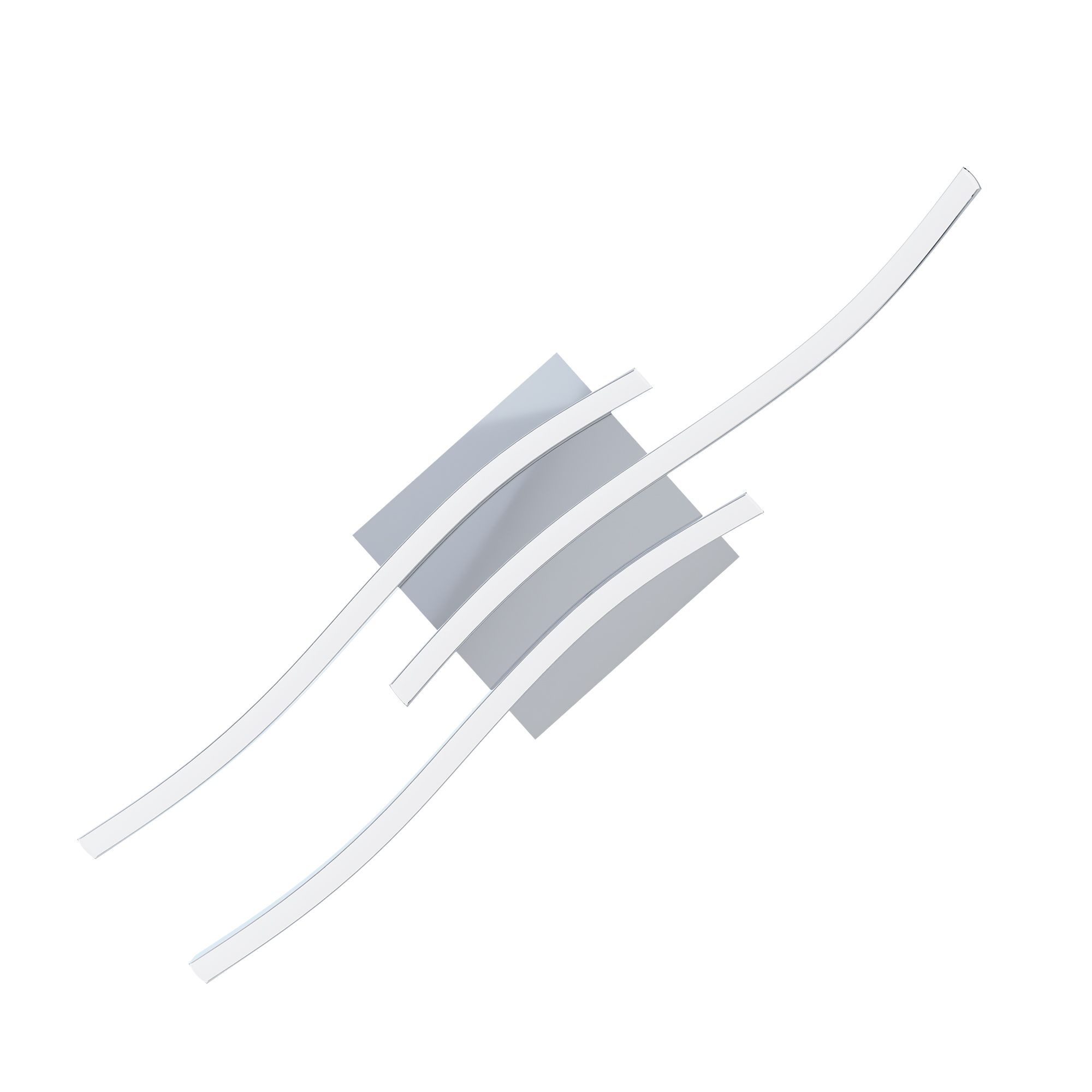Plafonnier LED VALMORA argenté L12,5cm