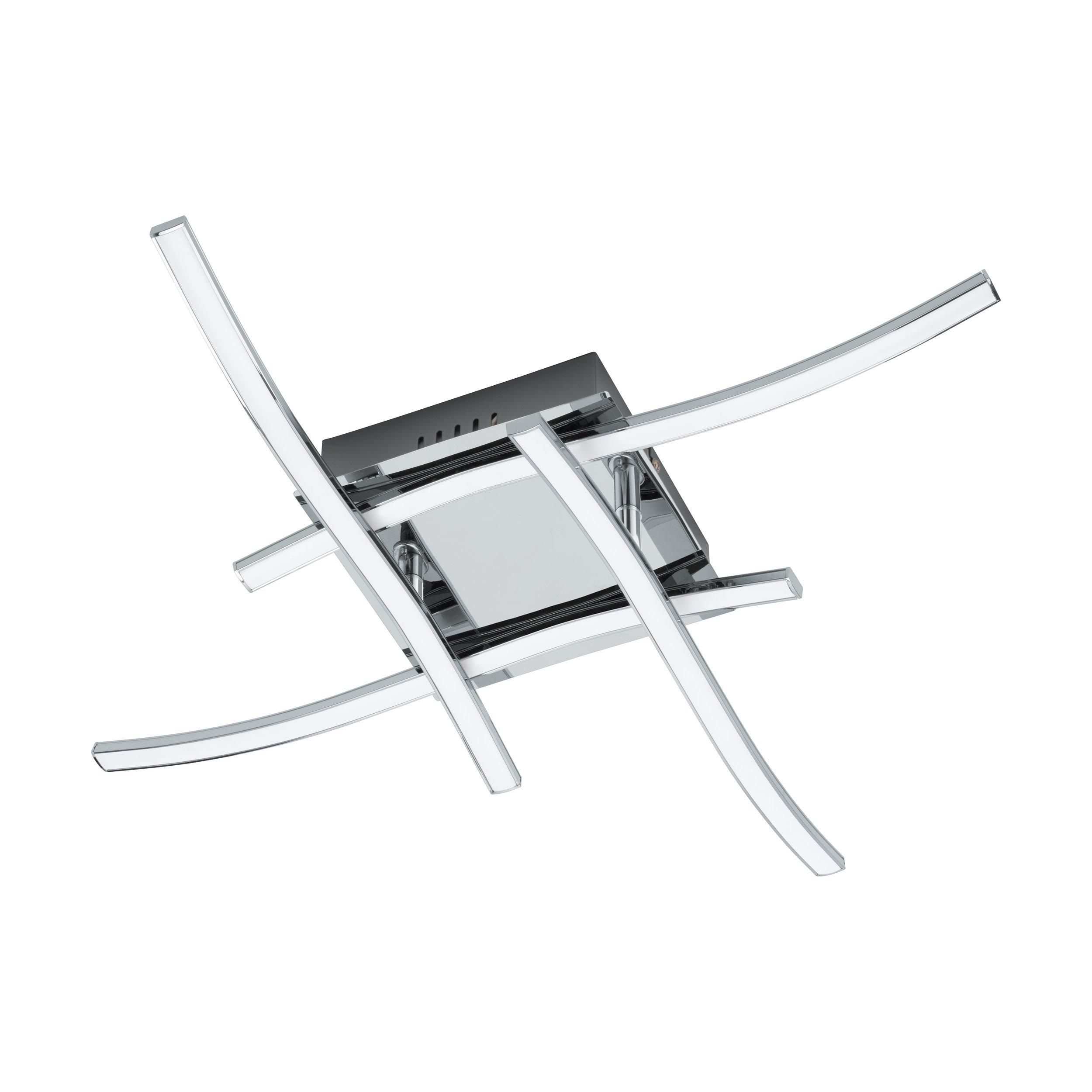 Plafonnier LED VALMORA argenté L56cm