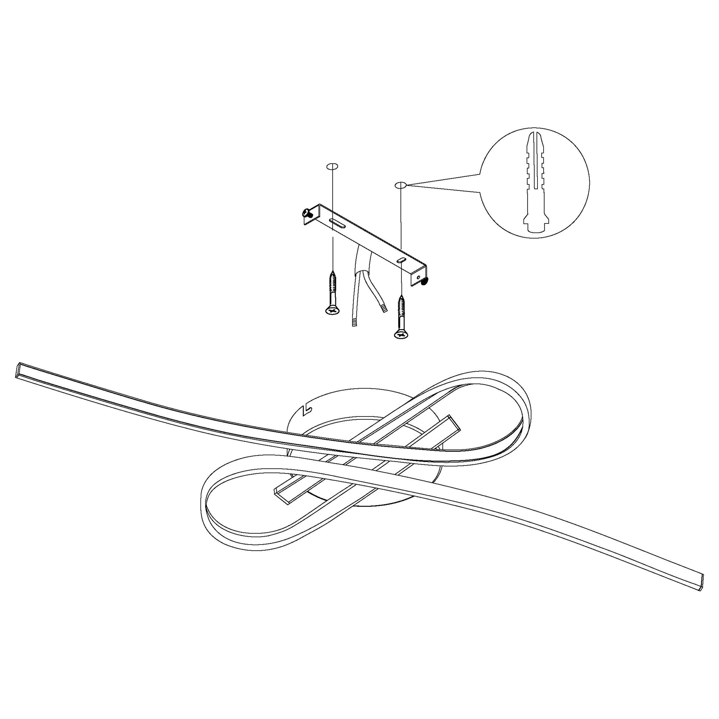 Plafonnier LED SELVINA Chrome L70cm