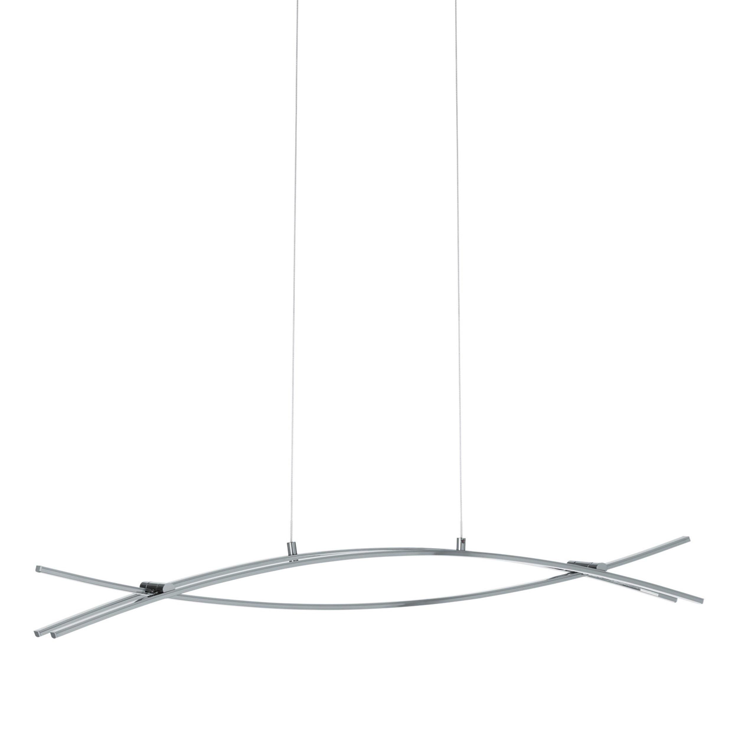 Plafonnier LED VALMORA argenté L90cm