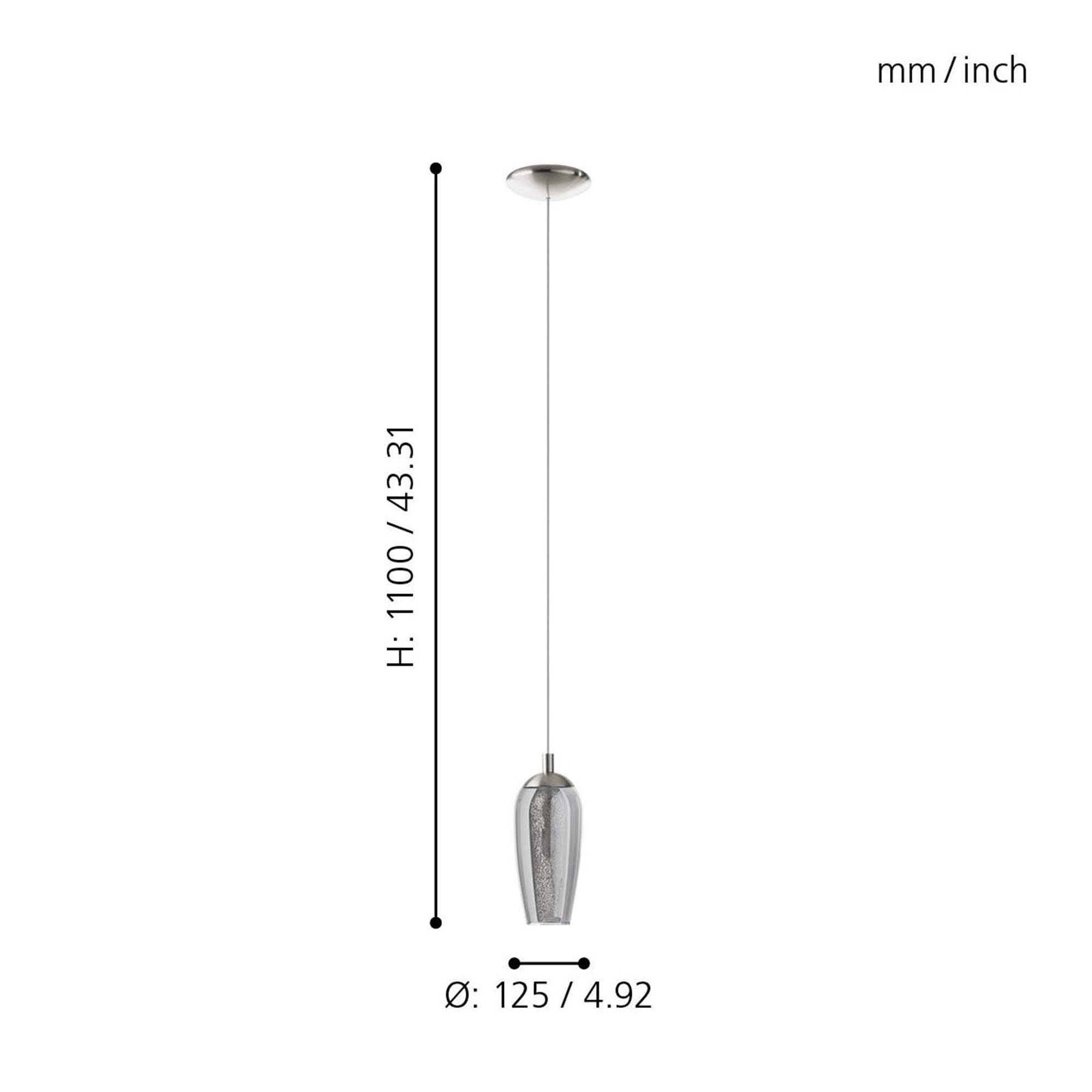 Suspension FARSALA nickel mat Ø12,5cm