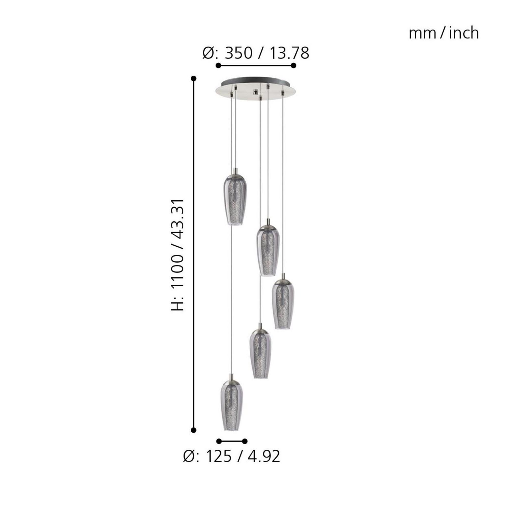 Suspension FARSALA nickel mat Ø45cm