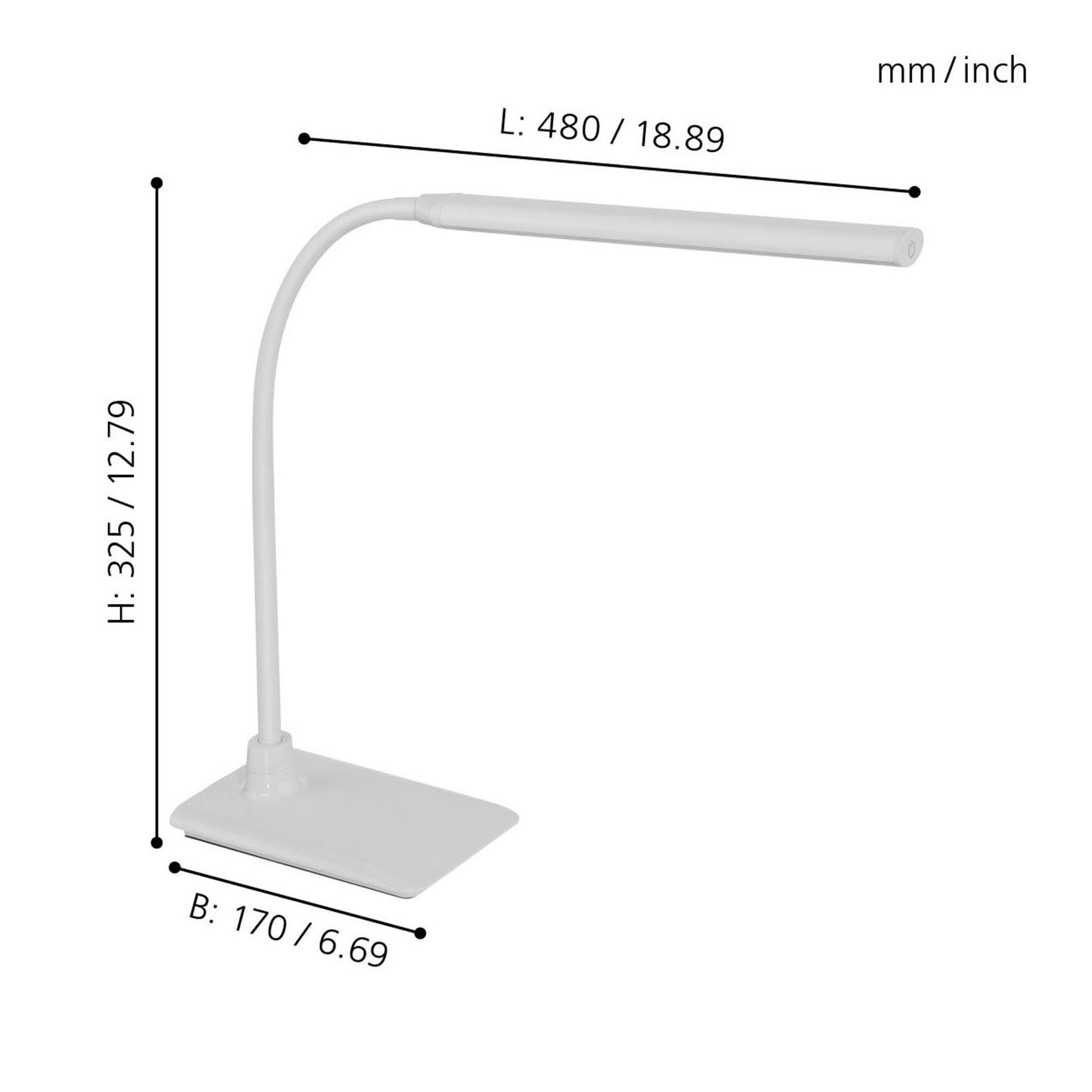 Lampe de bureau LAROA blanc H32,5cm