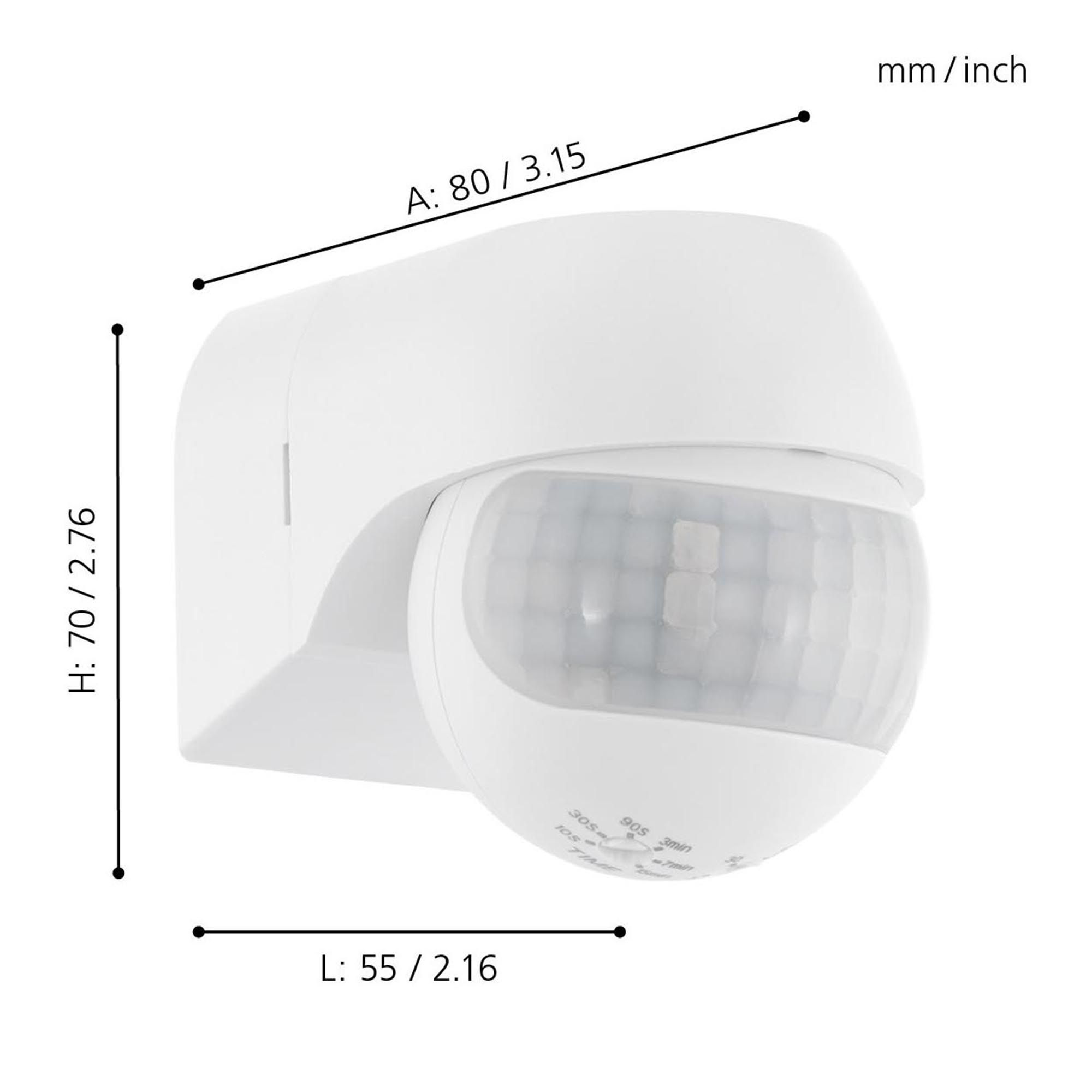 Détecteur de mouvement extérieur DETEC ME blanc H7cm