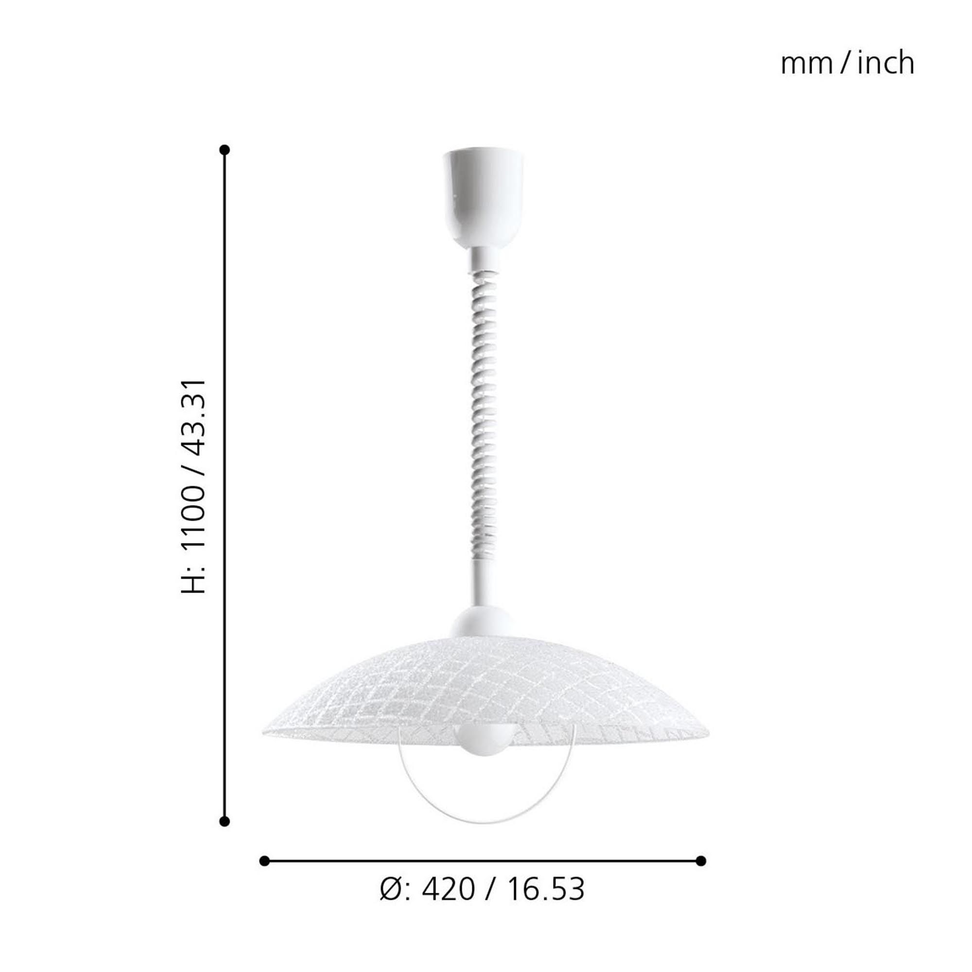 Suspension ALVEZ blanc Ø42cm