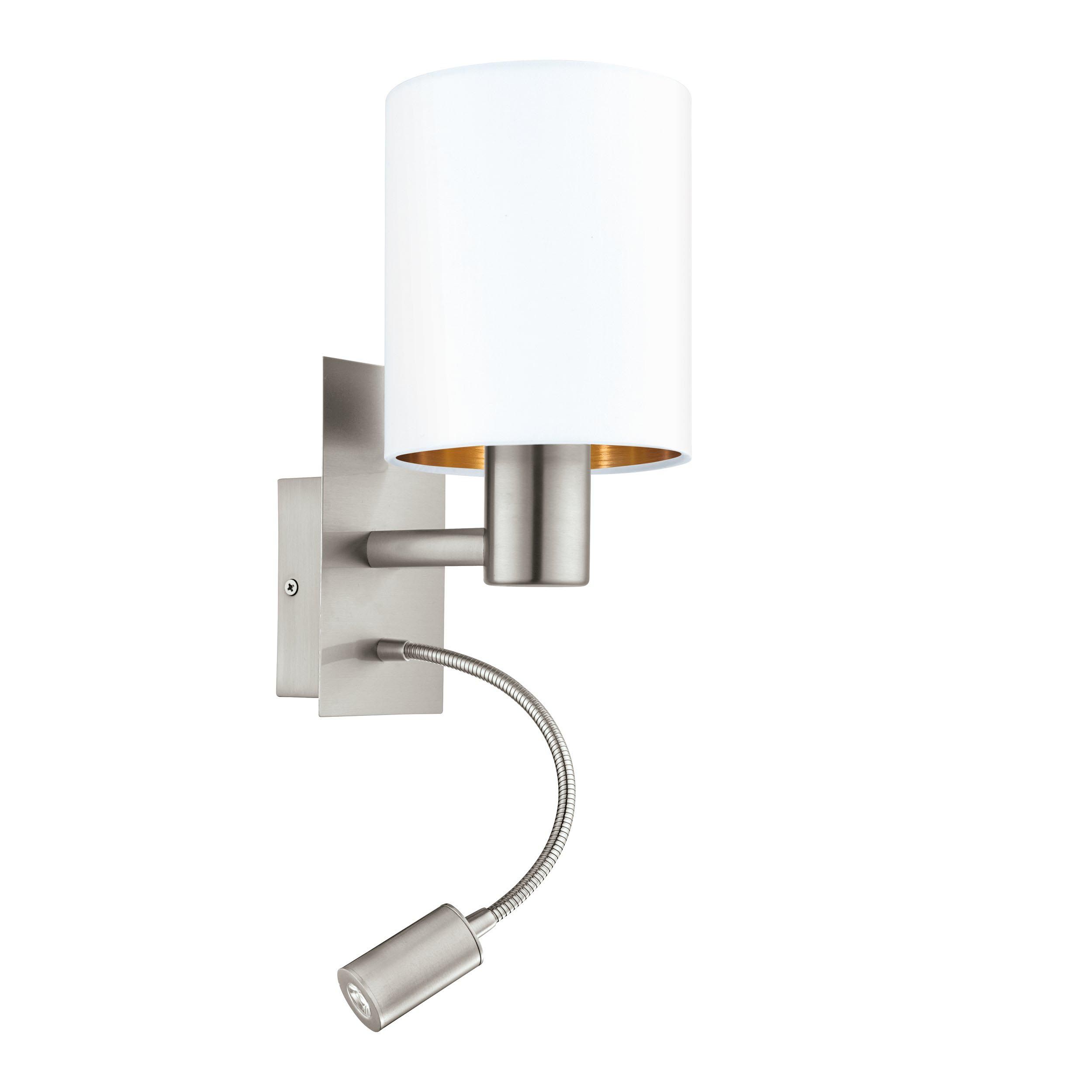 Applique PASTERI nickel/blanc H38cm