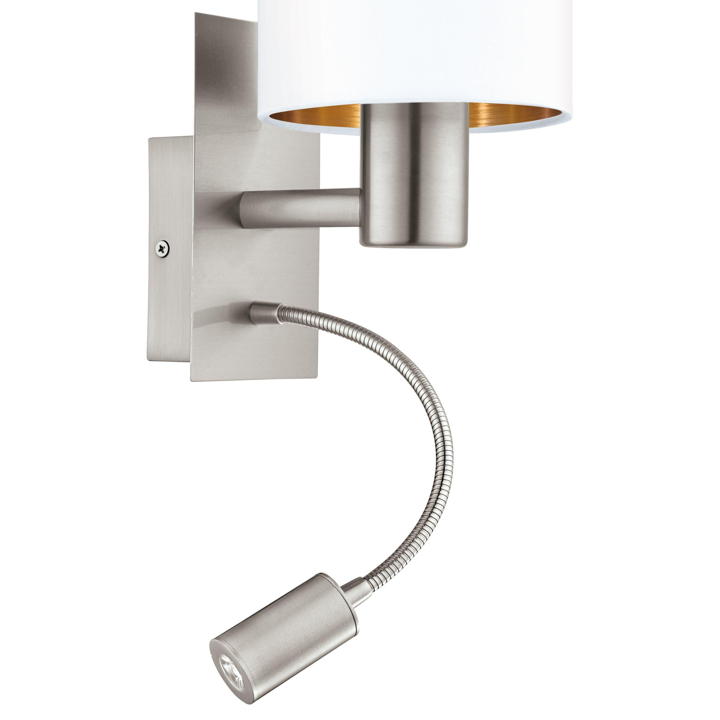 Applique PASTERI nickel/blanc H38cm