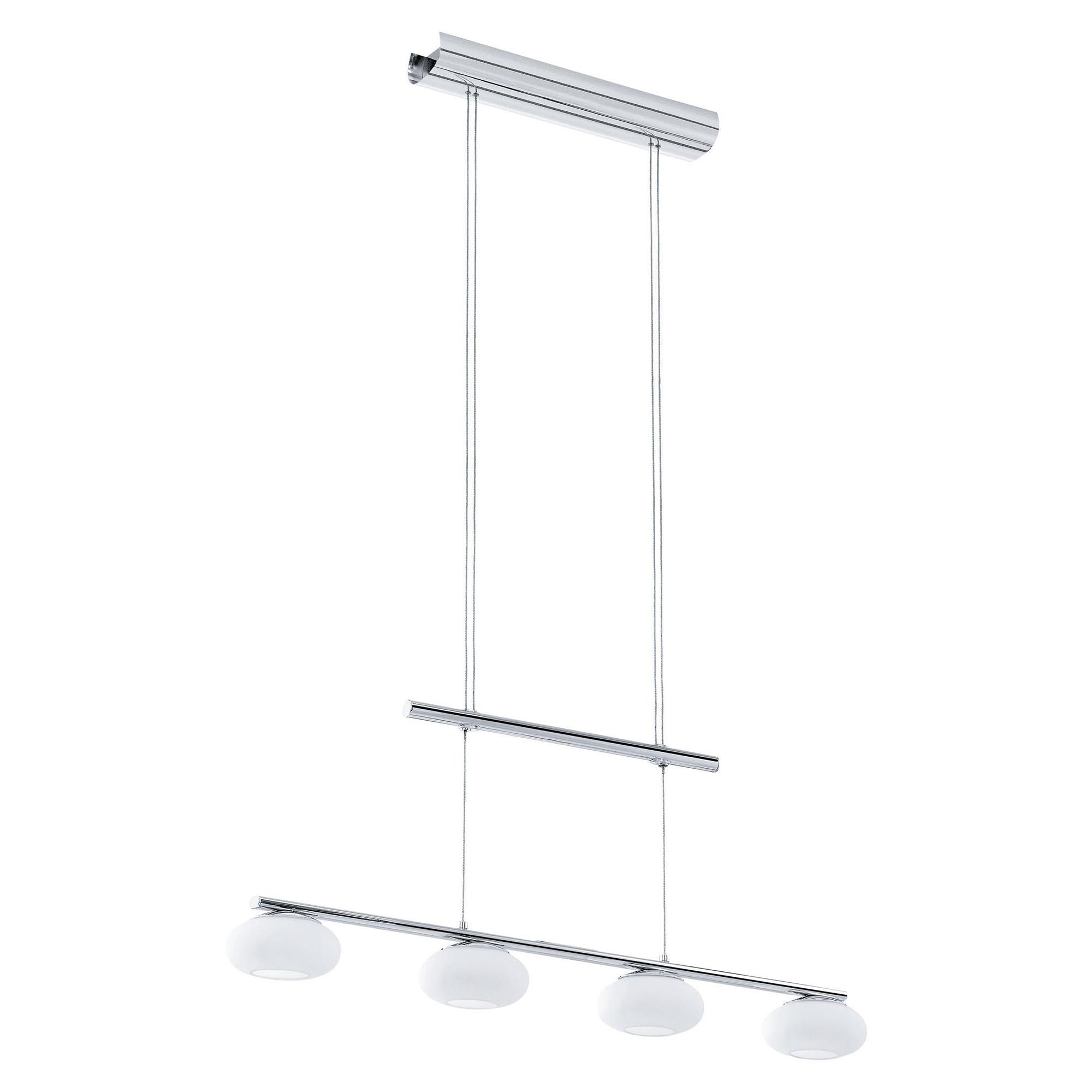 Suspension LED ALEANDRO argenté L80cm