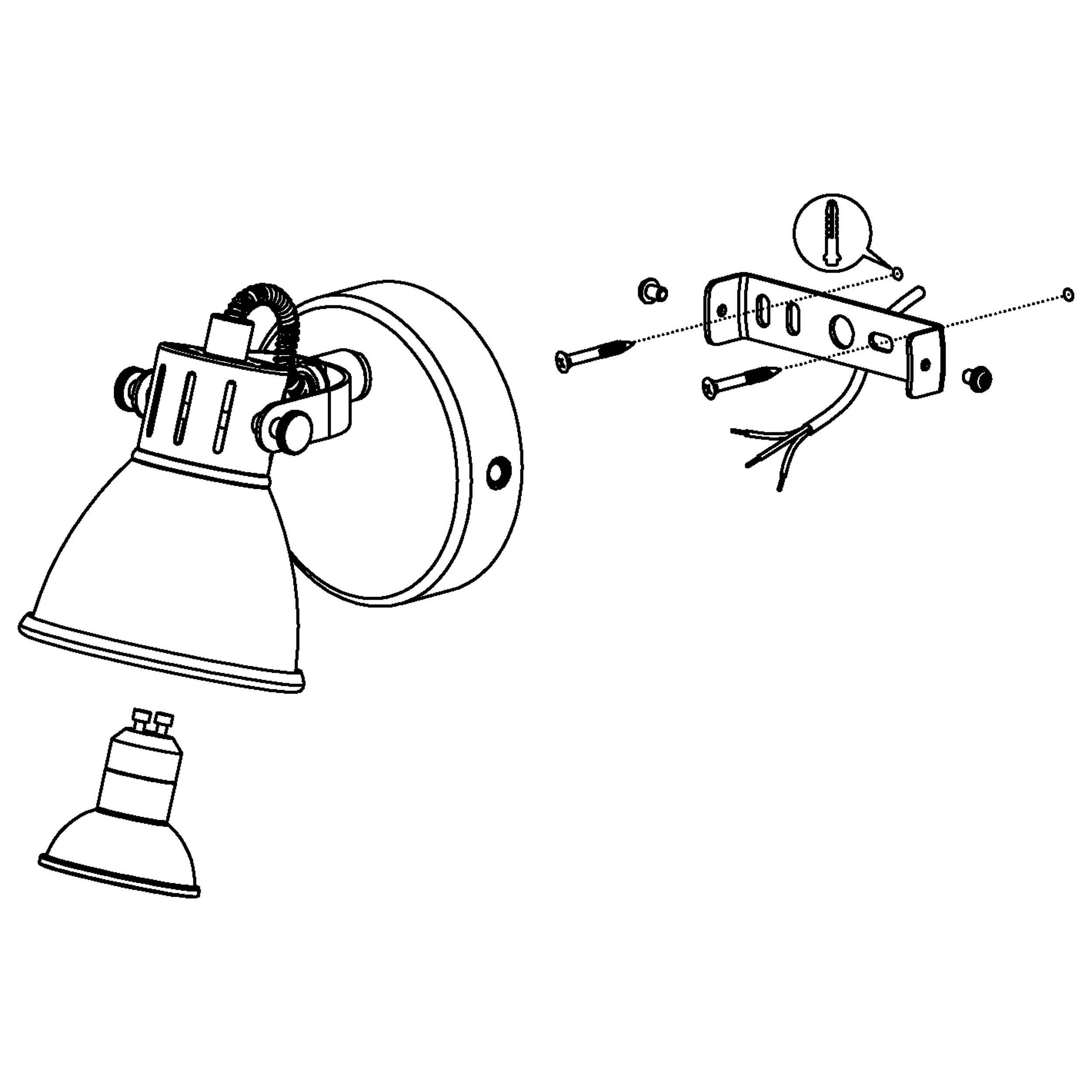 Spot SERAS argenté Ø10cm