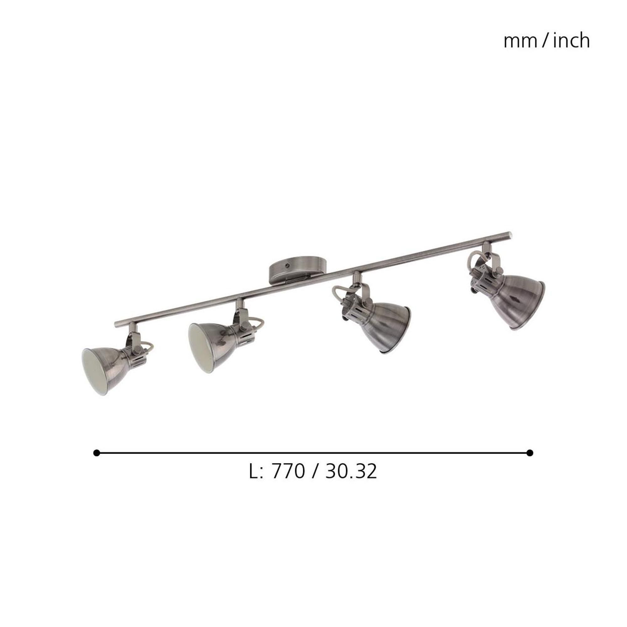 Réglette SERAS argenté L77cm
