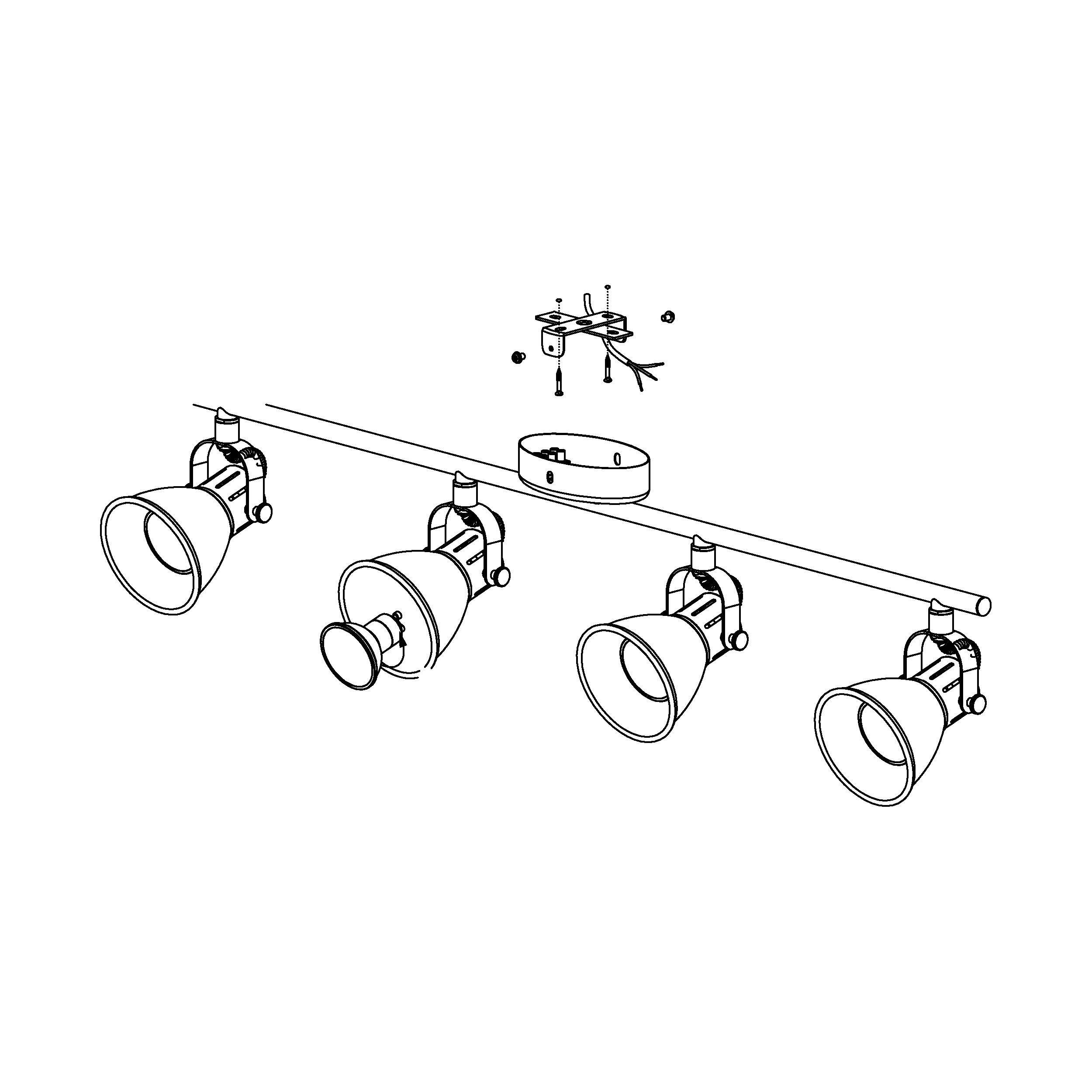 Réglette SERAS argenté L77cm