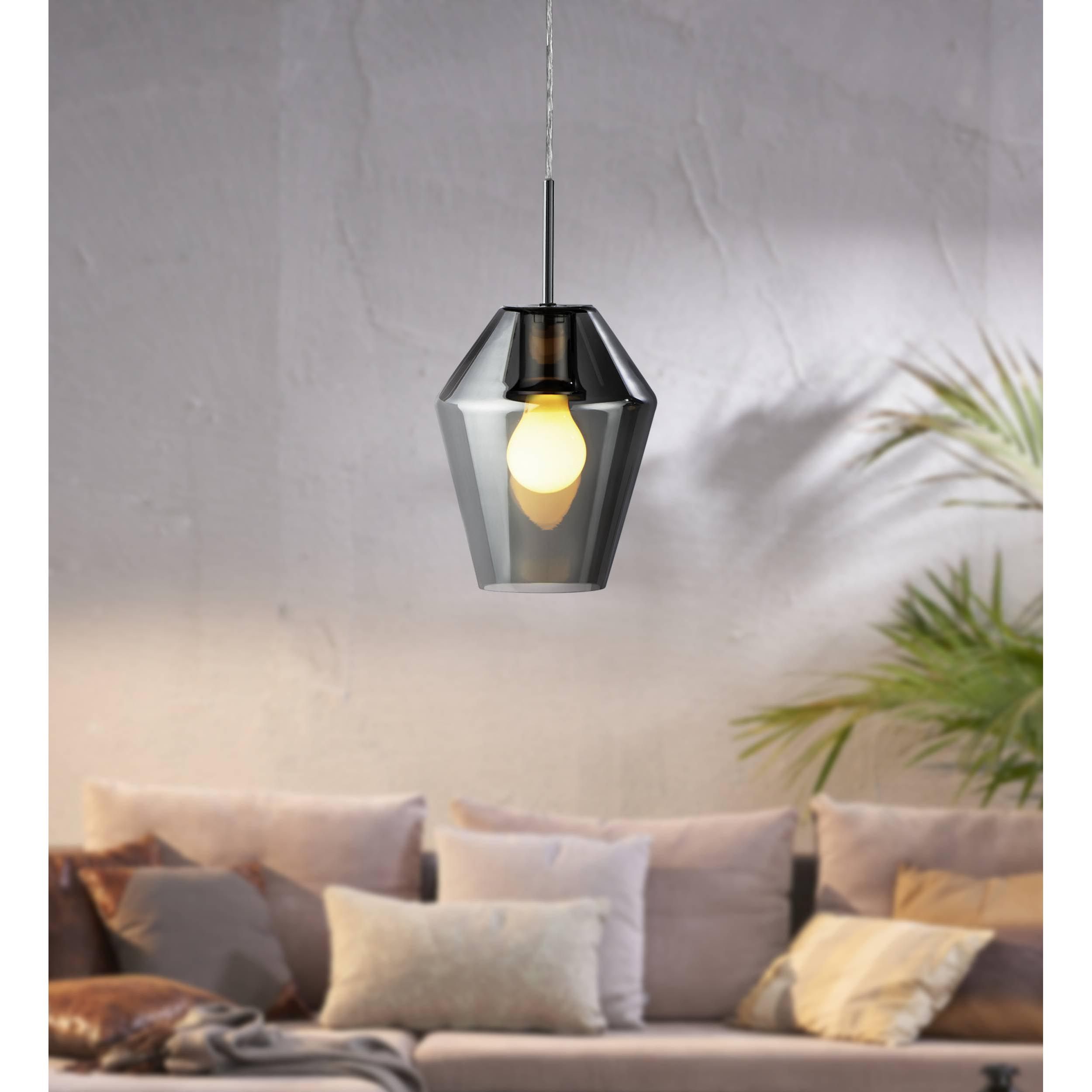 Suspension MURMILLO verre fumé Ø17cm