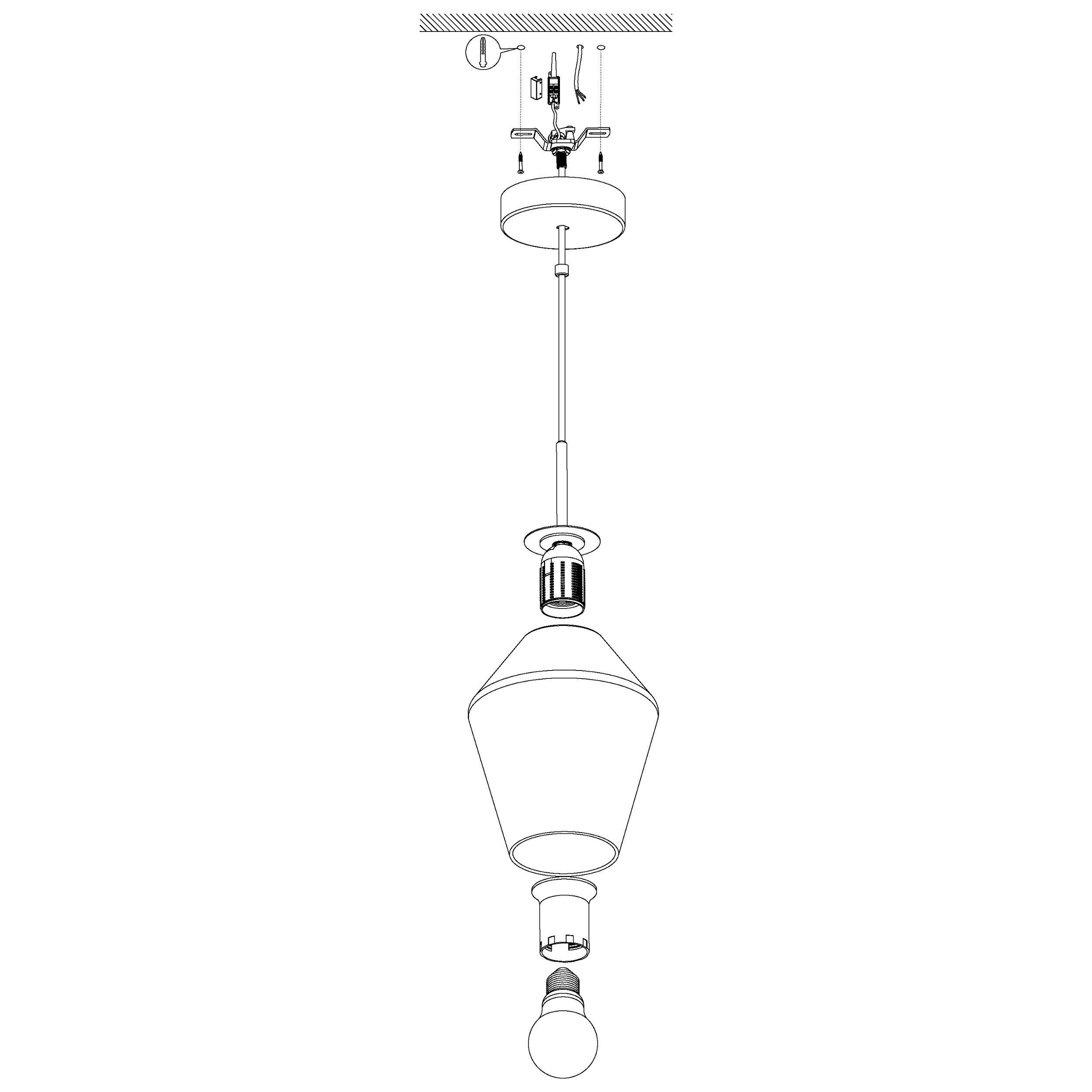 Suspension MURMILLO verre fumé Ø17cm