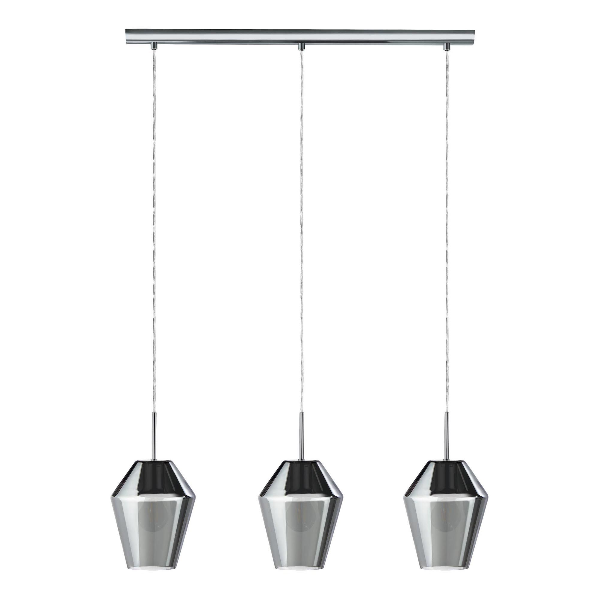 Suspension MURMILLO verre fumé L77cm