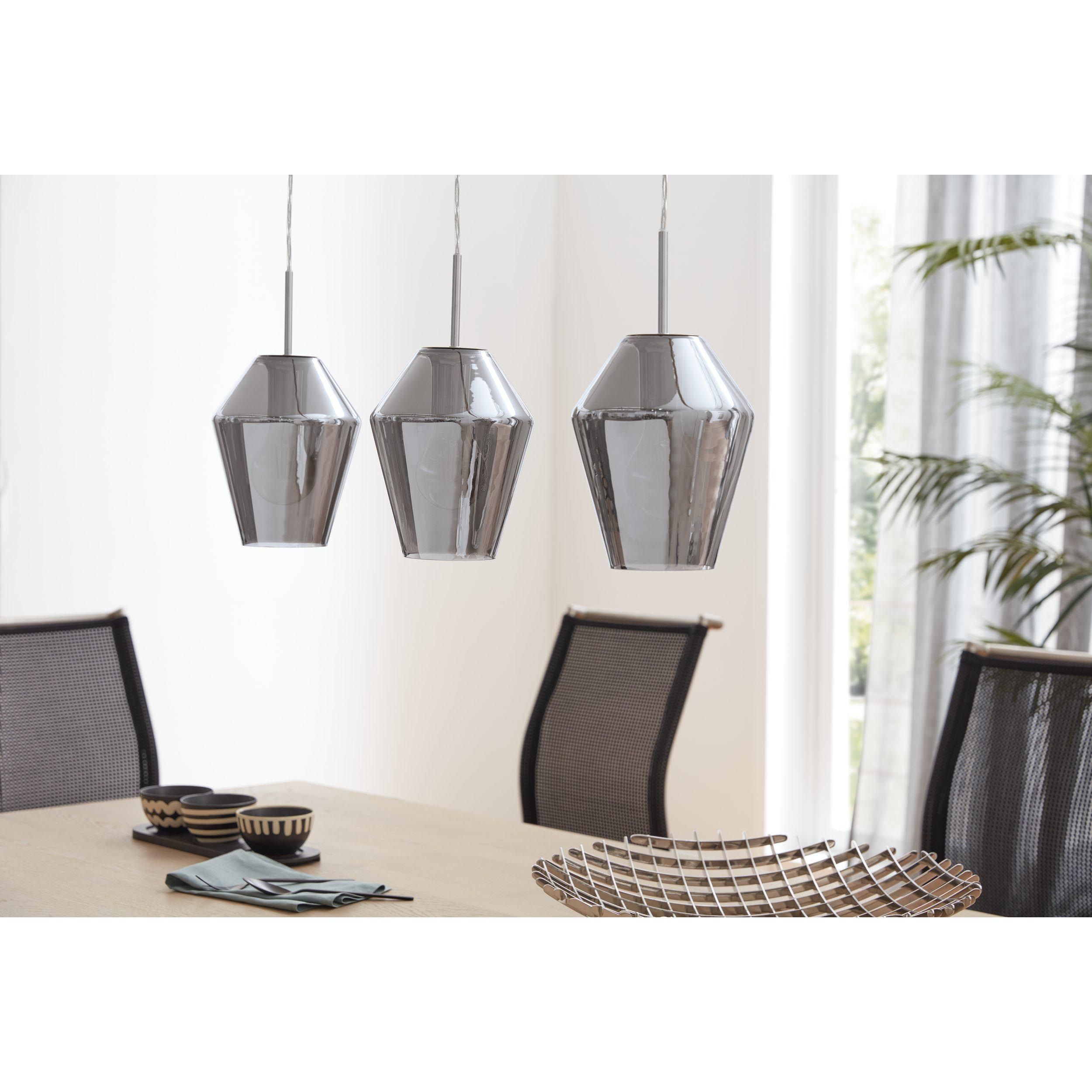 Suspension MURMILLO verre fumé L77cm