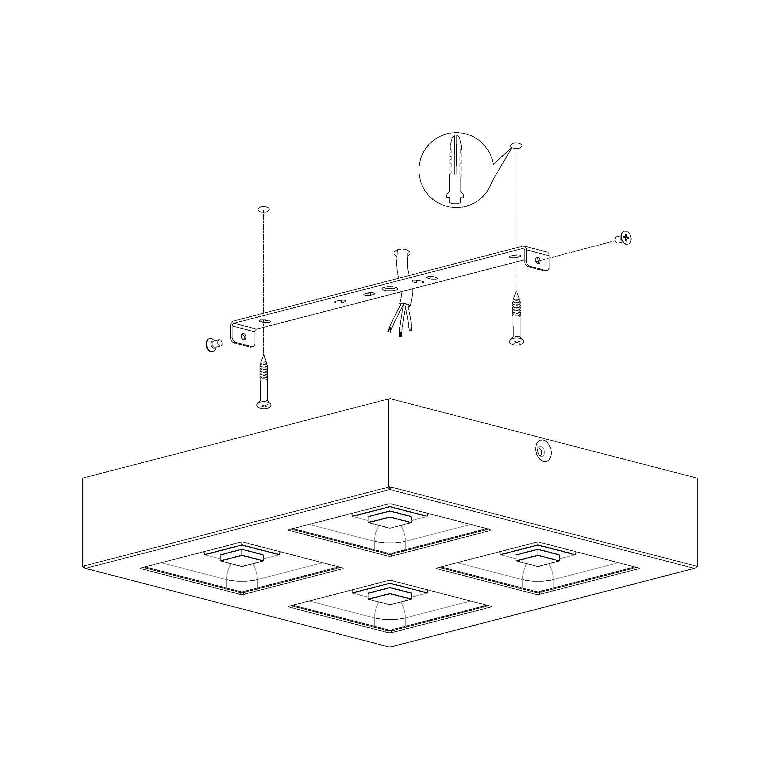 Plafonnier LED FERREROS blanc L27cm
