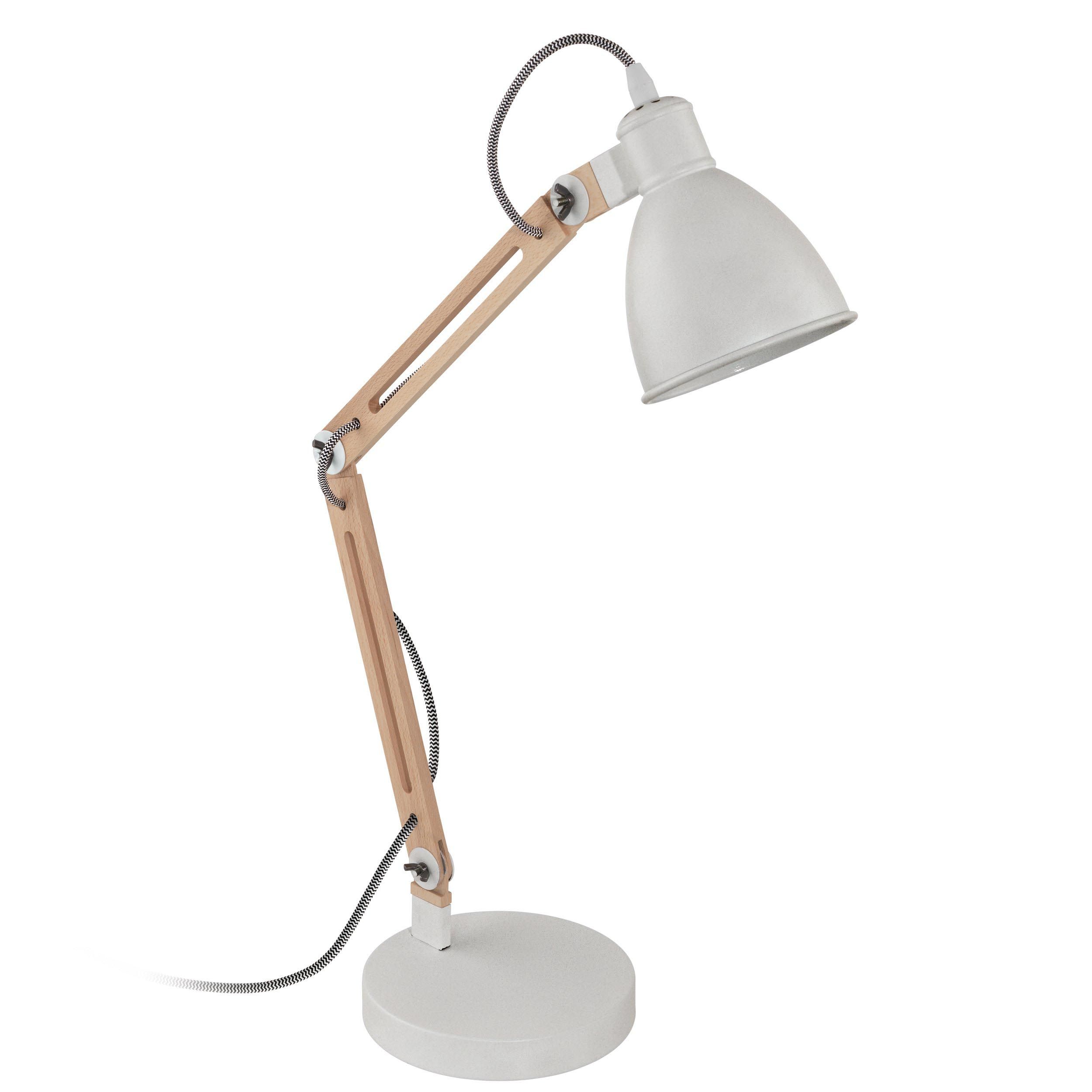 Lampe de bureau TORONA bois/blanc H60,5cm