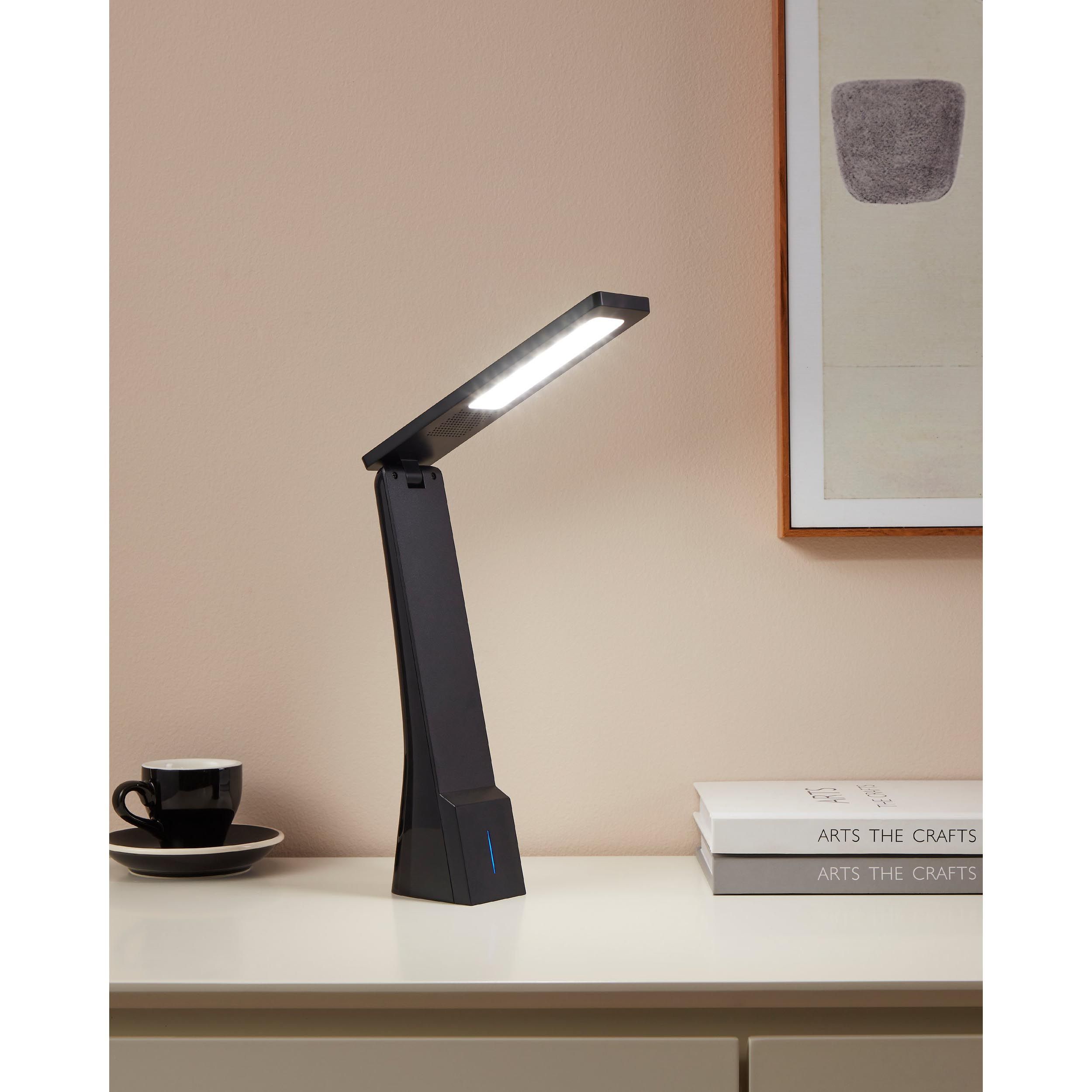 Lampe de bureau LED SECA noir H43cm