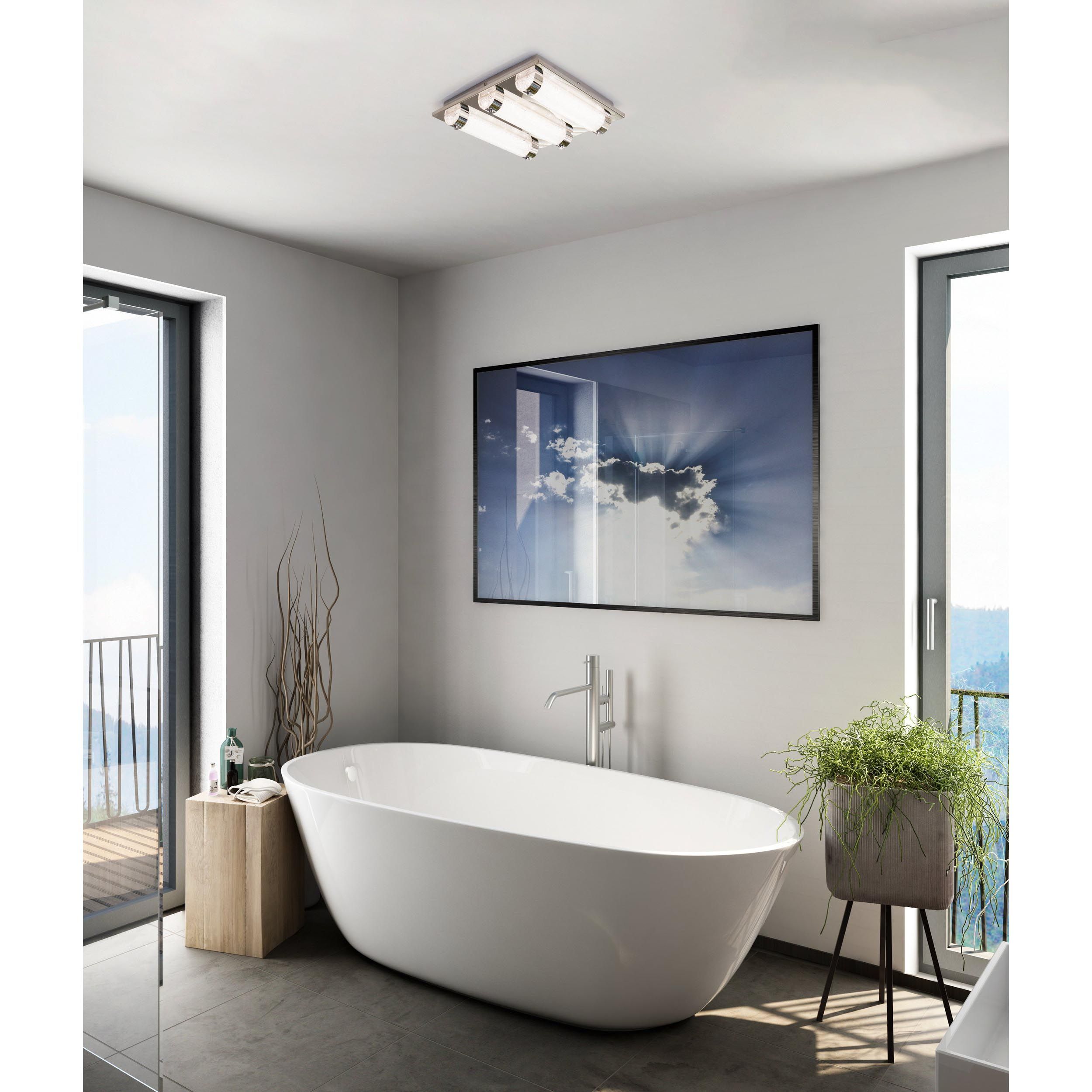 Plafonnier métal argenté TOLORICO LED INT 1X22W