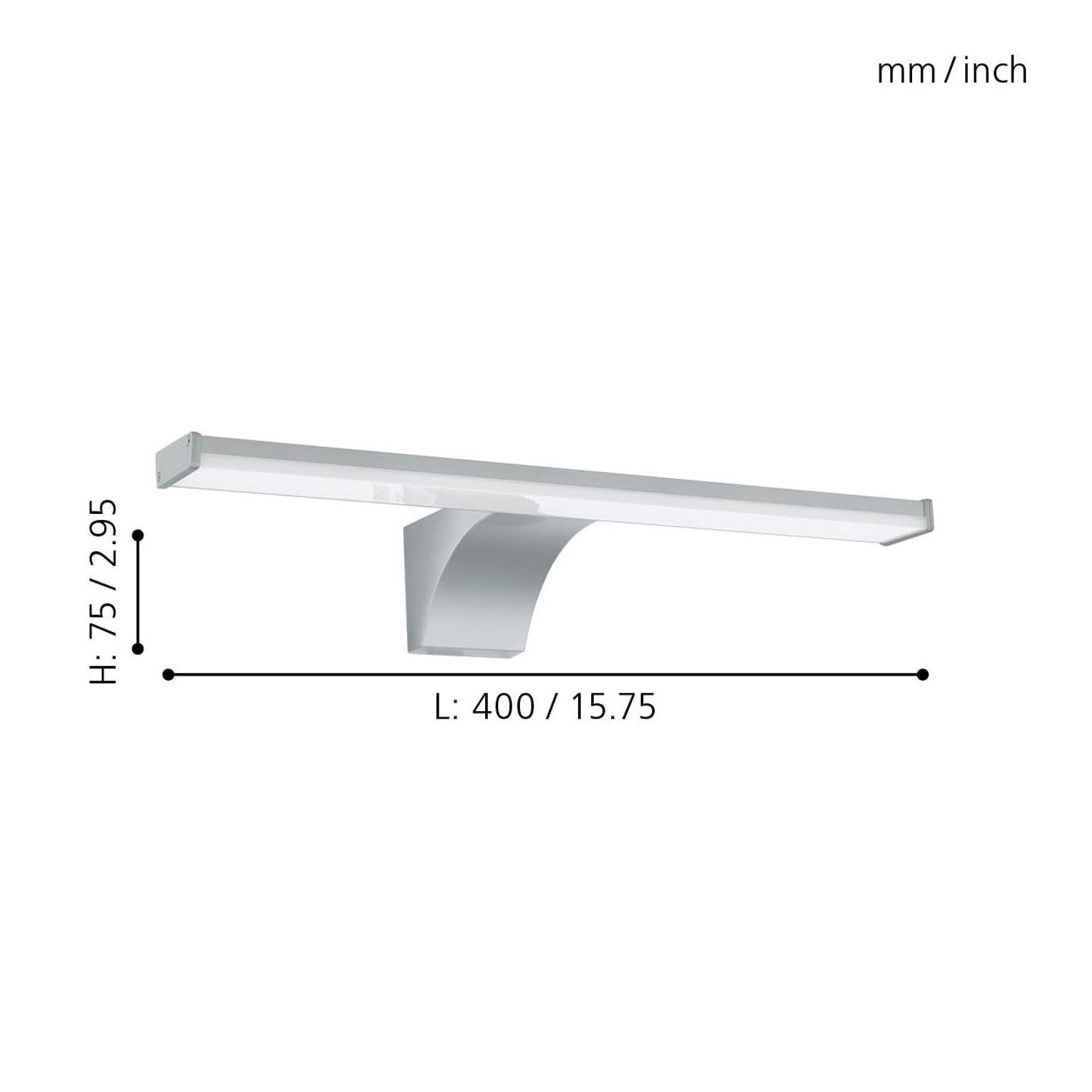 Applique LED PANDELLA 2 argenté L40cm