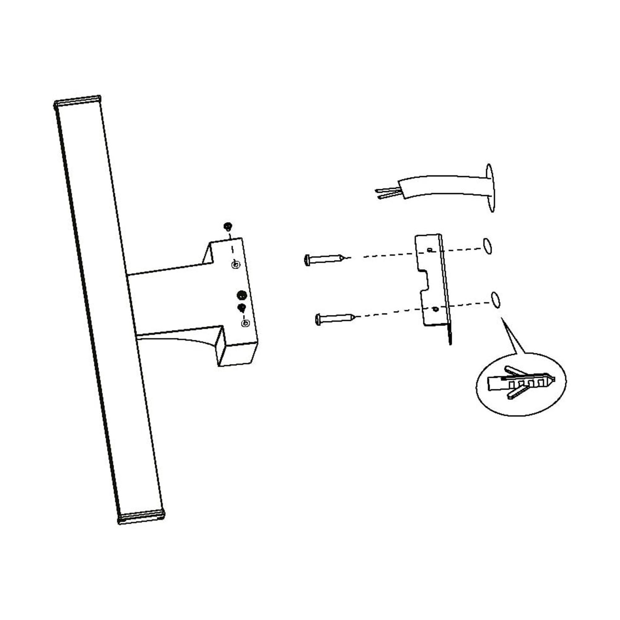 Applique LED PANDELLA 2 argenté L40cm