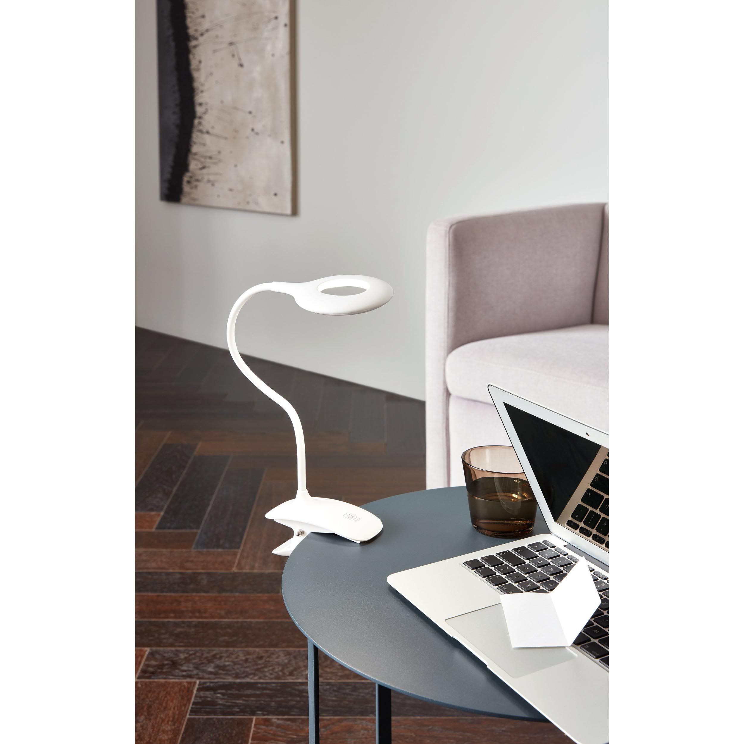 Lampe de bureau LED CABADO blanc H42cm