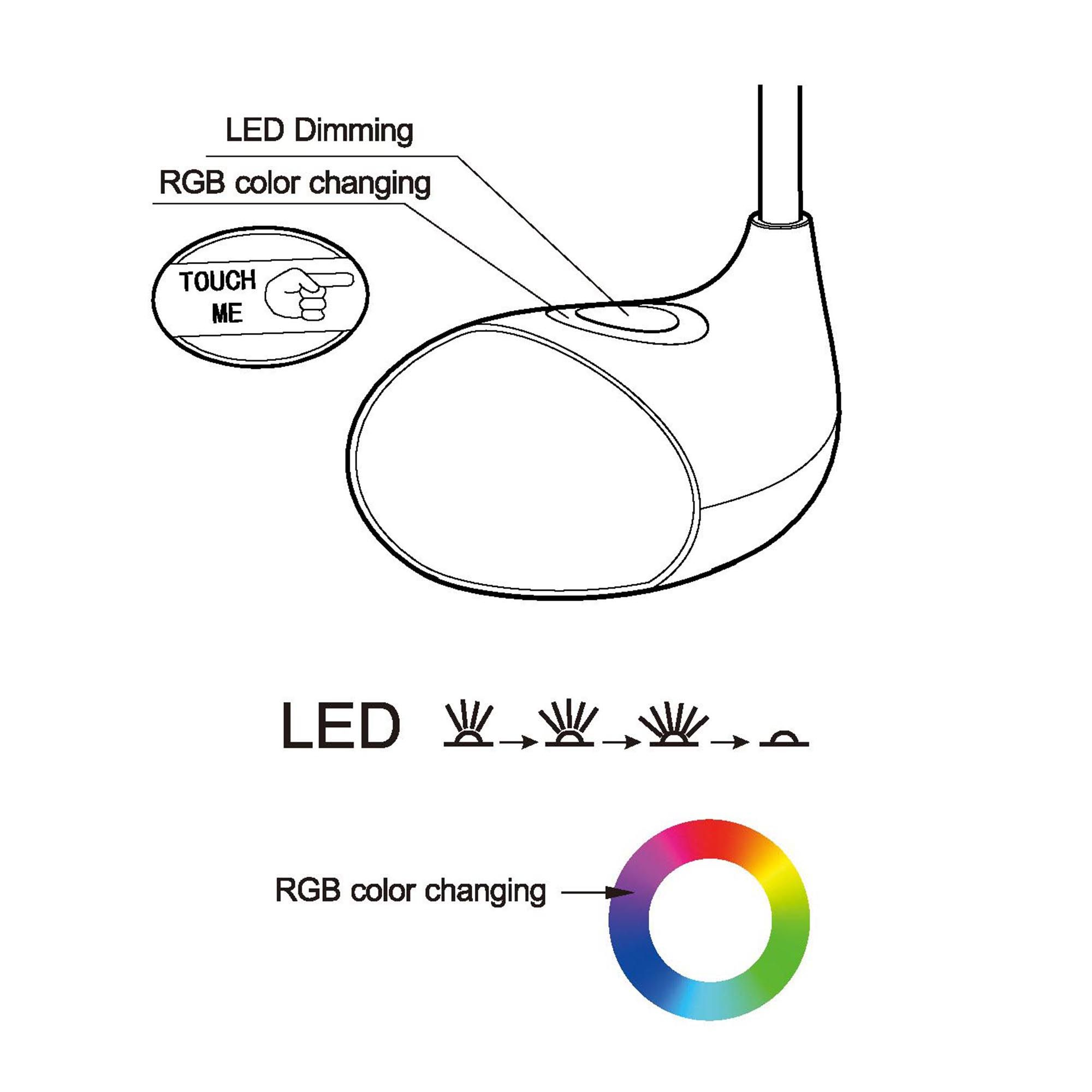 Lampe de bureau LED CABADO 1 blanc H49cm