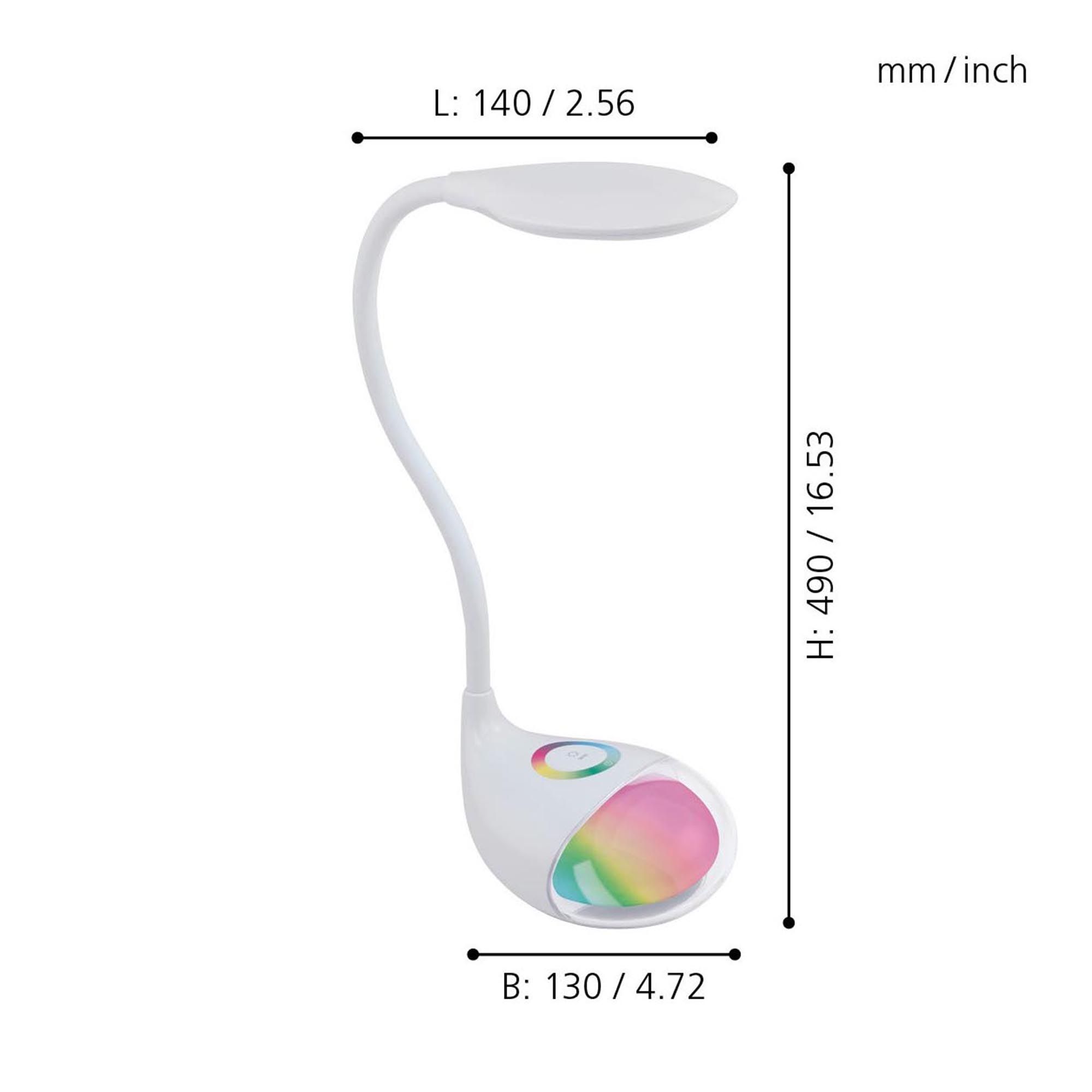 Lampe de bureau LED CABADO 1 blanc H49cm