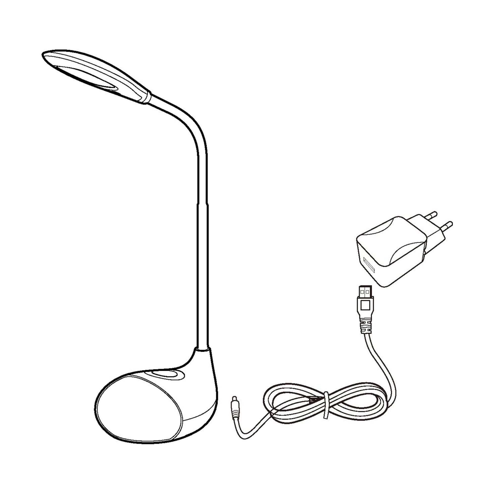 Lampe de bureau LED CABADO 1 blanc H49cm