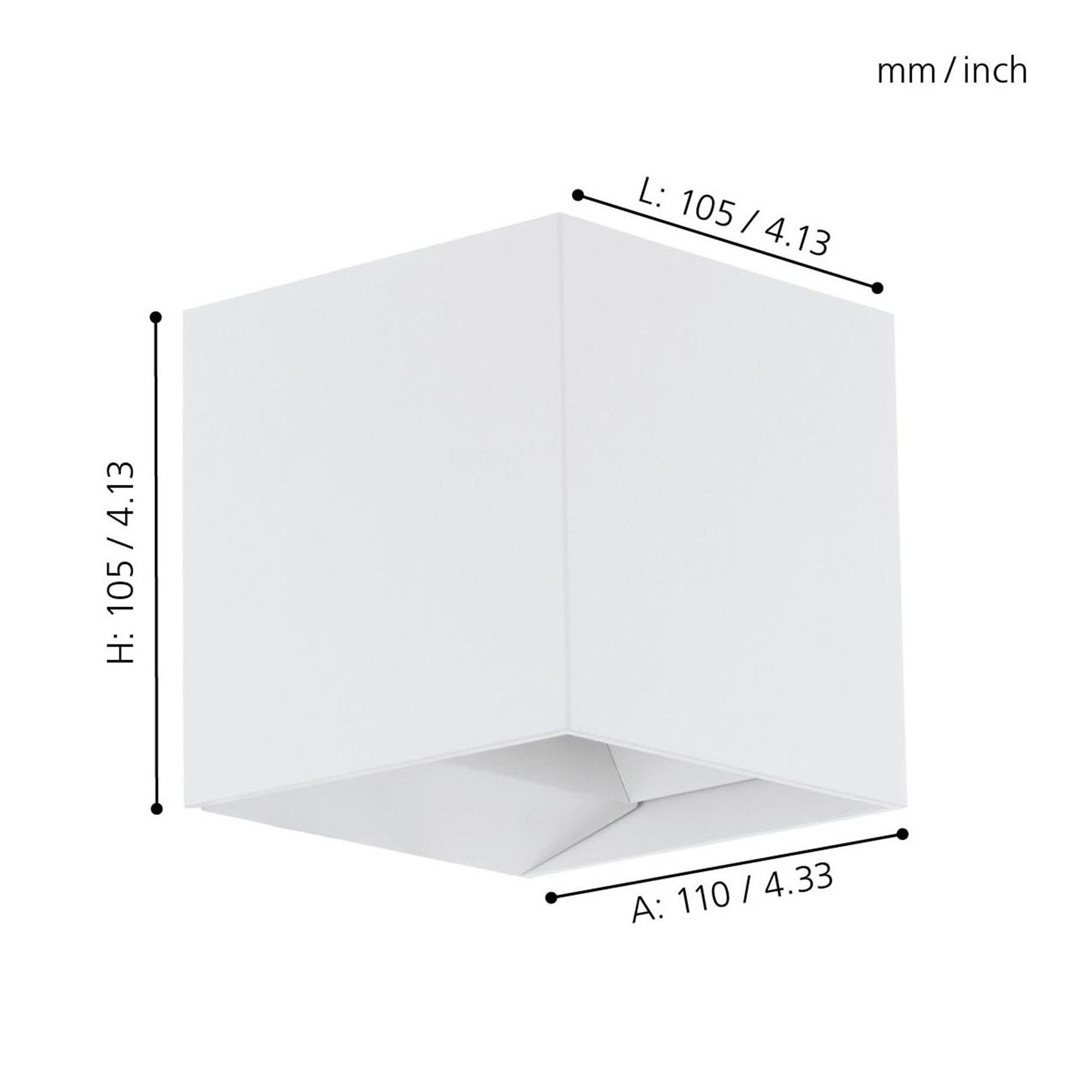 Applique extérieure LED CALPINO blanc H10,5cm