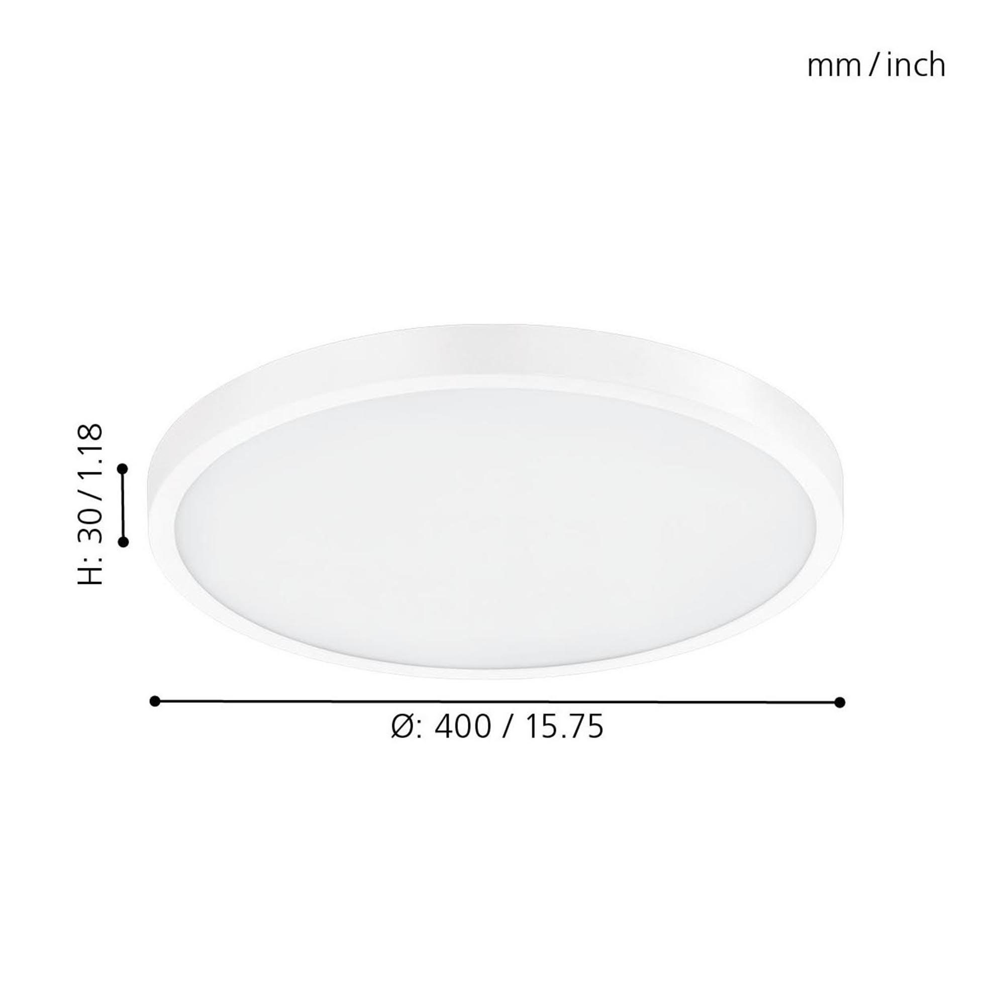 Plafonnier LED FUEVA 1 blanc Ø40cm