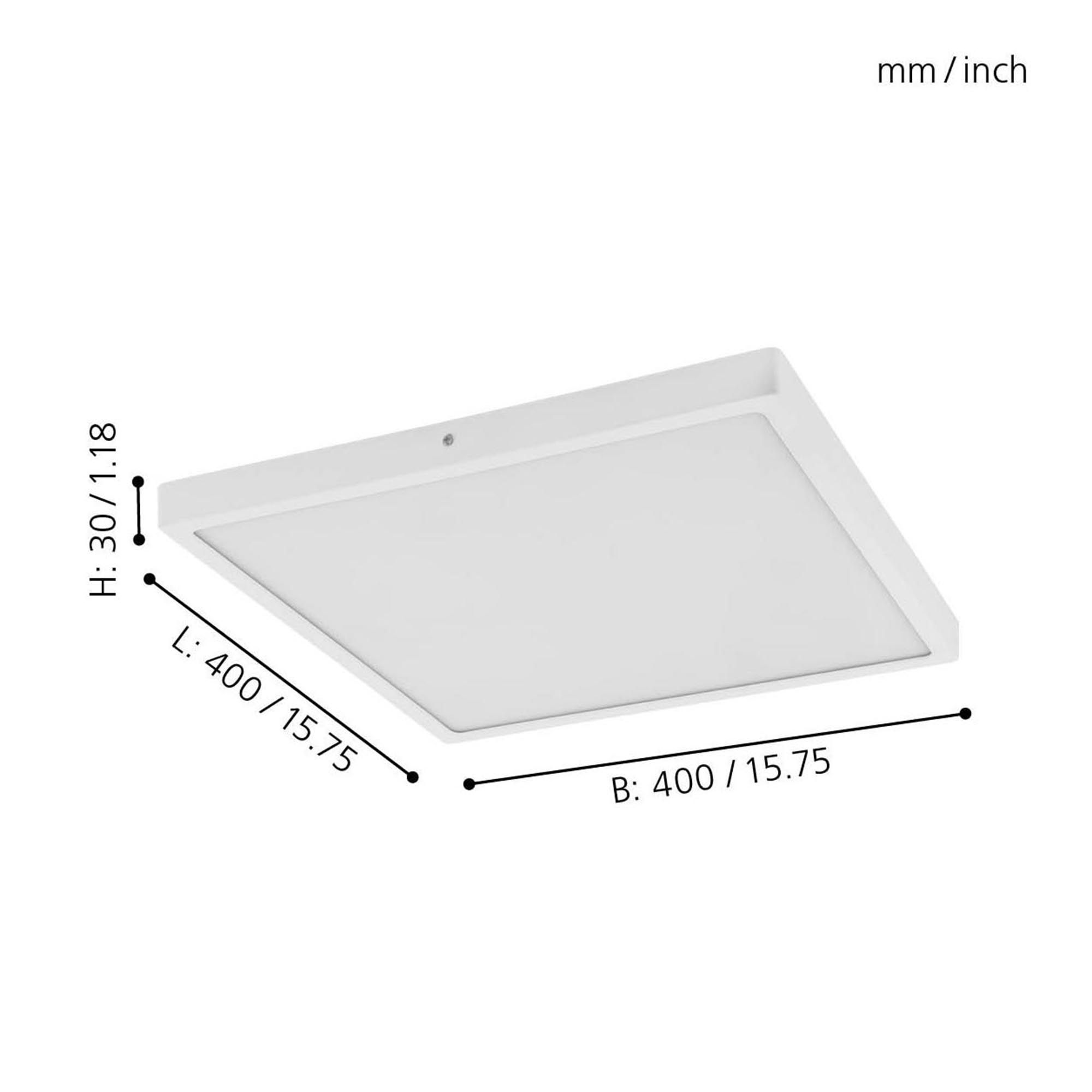 Plafonnier LED FUEVA 1 blanc 40x40cm