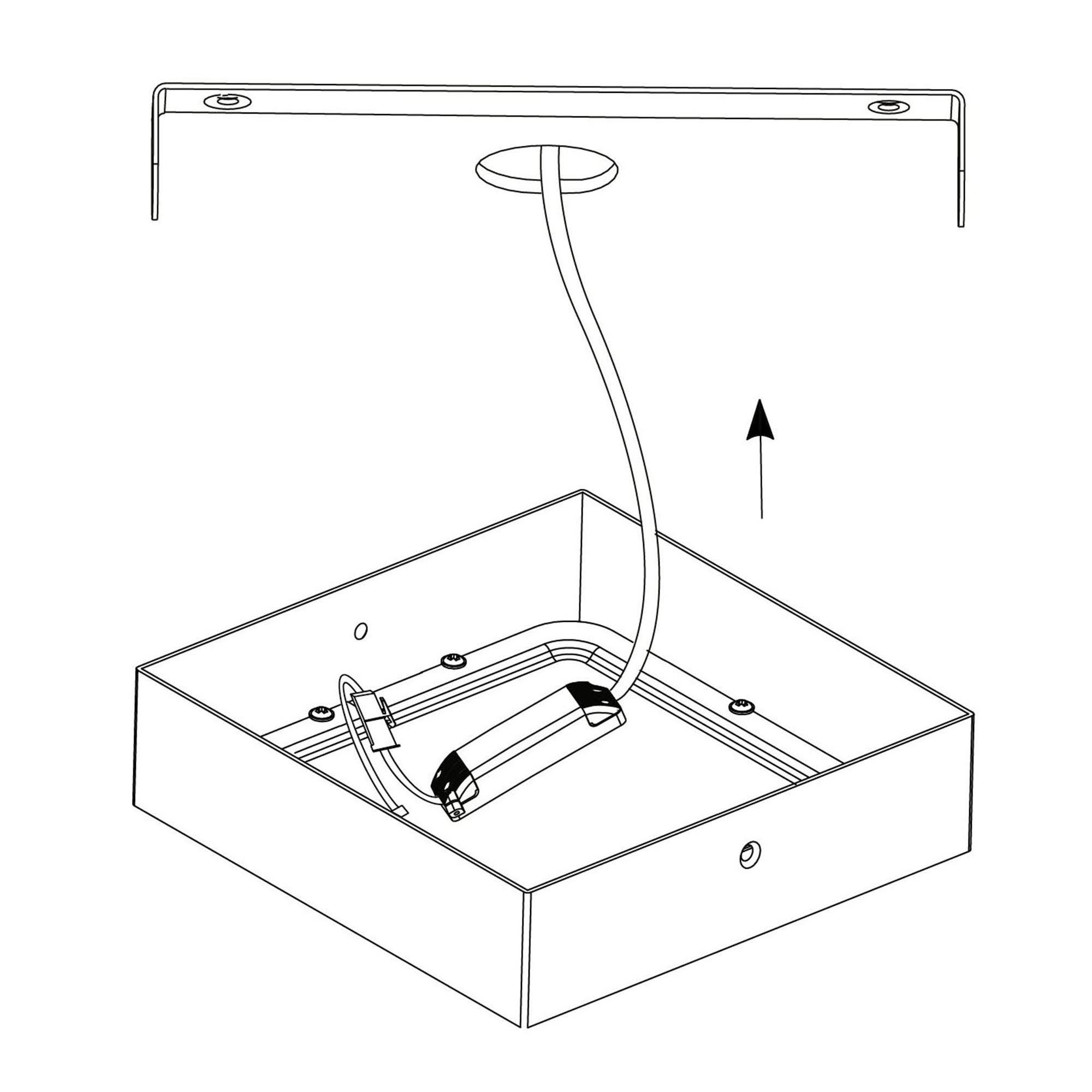 Plafonnier LED FUEVA 1 gris 40x40cm