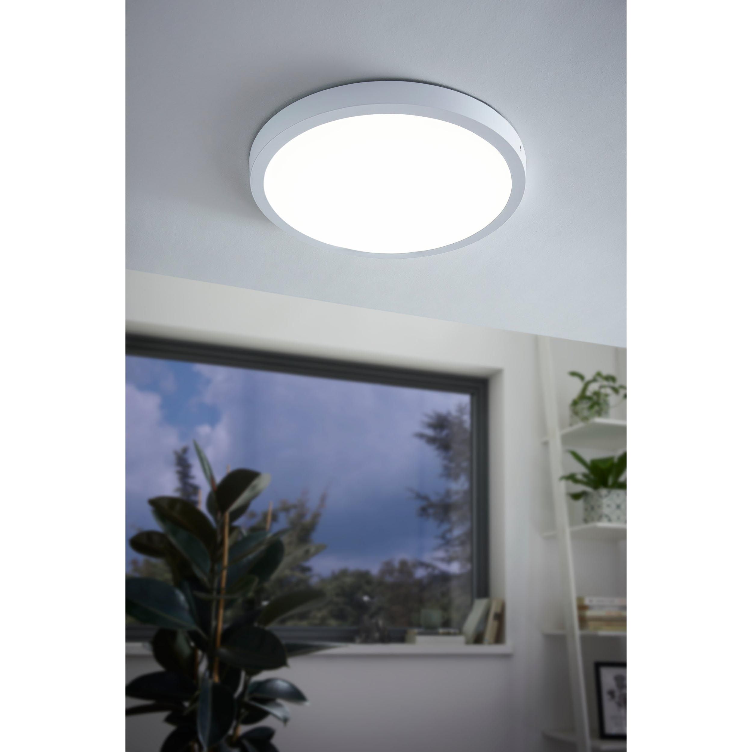 Plafonnier LED FUEVA 1 blanc Ø40cm