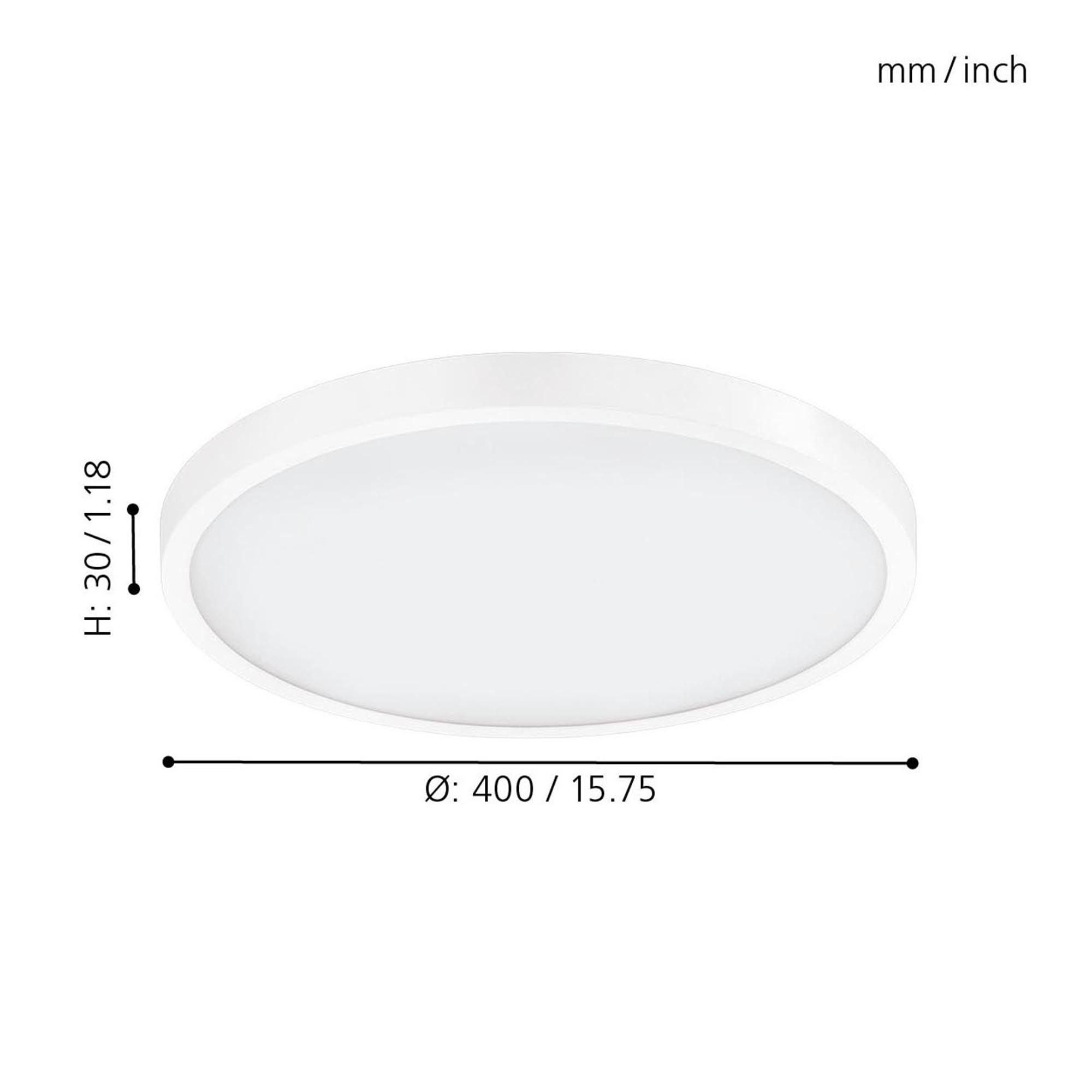 Plafonnier LED FUEVA 1 blanc Ø40cm