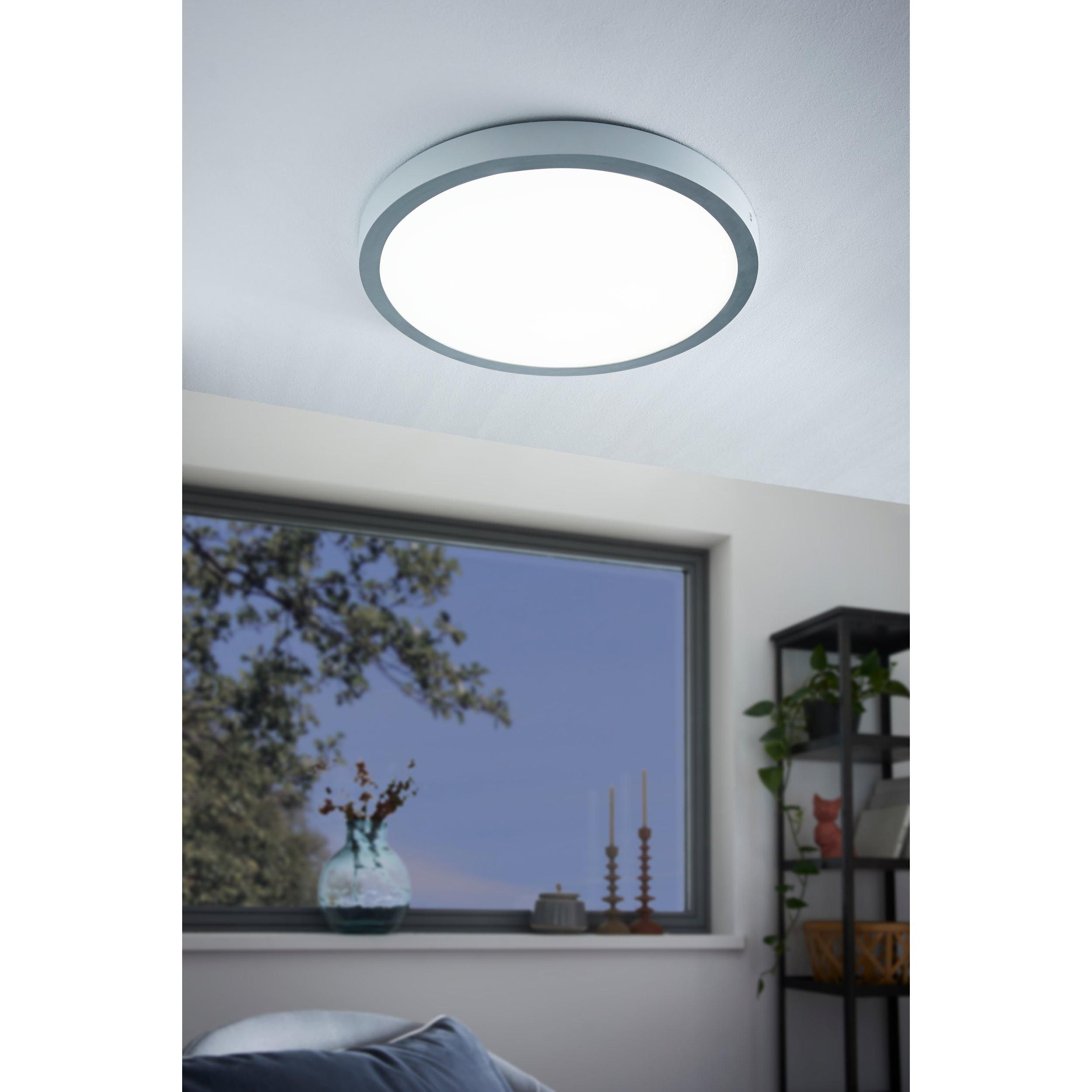 Plafonnier LED FUEVA 1 gris Ø40cm
