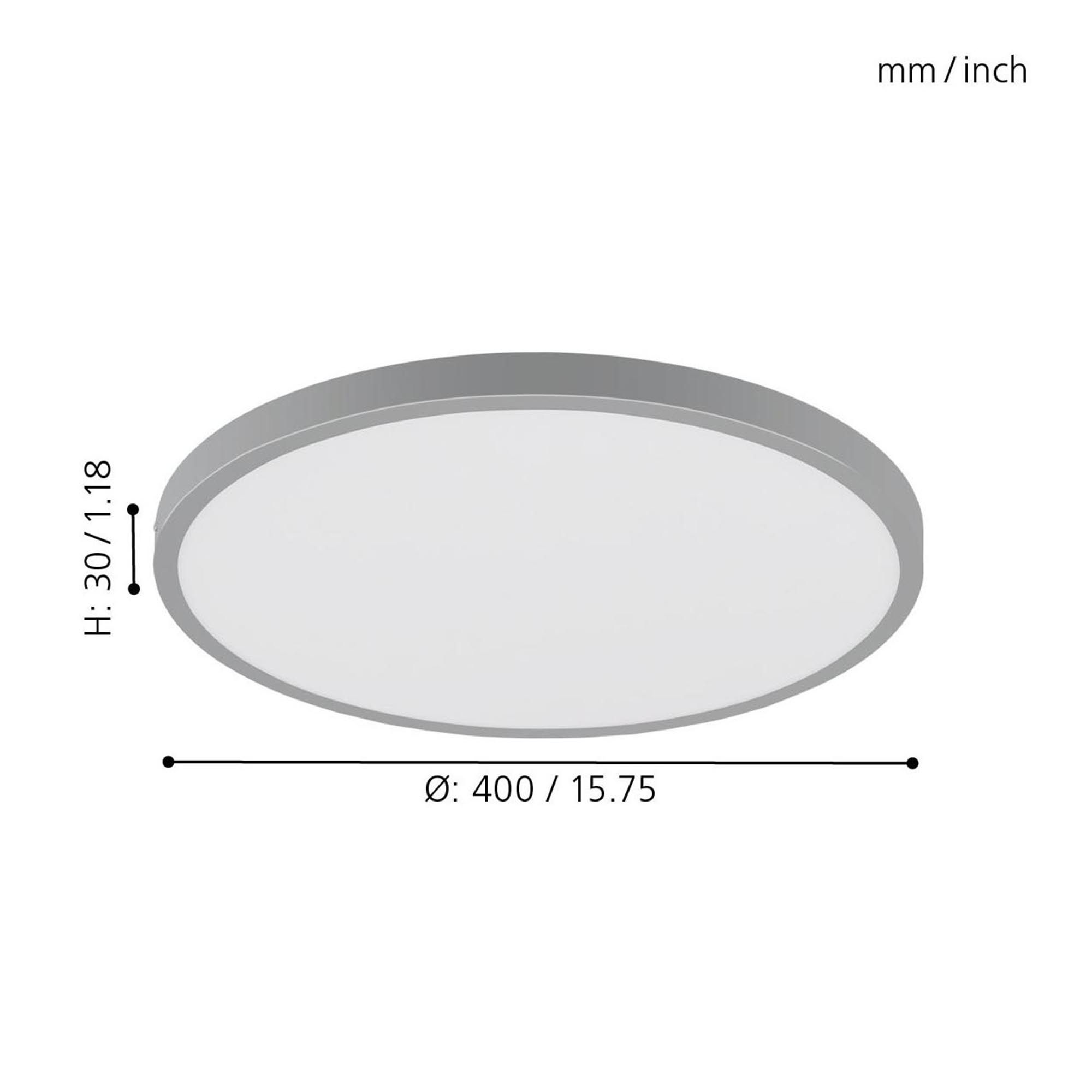 Plafonnier LED FUEVA 1 gris Ø40cm