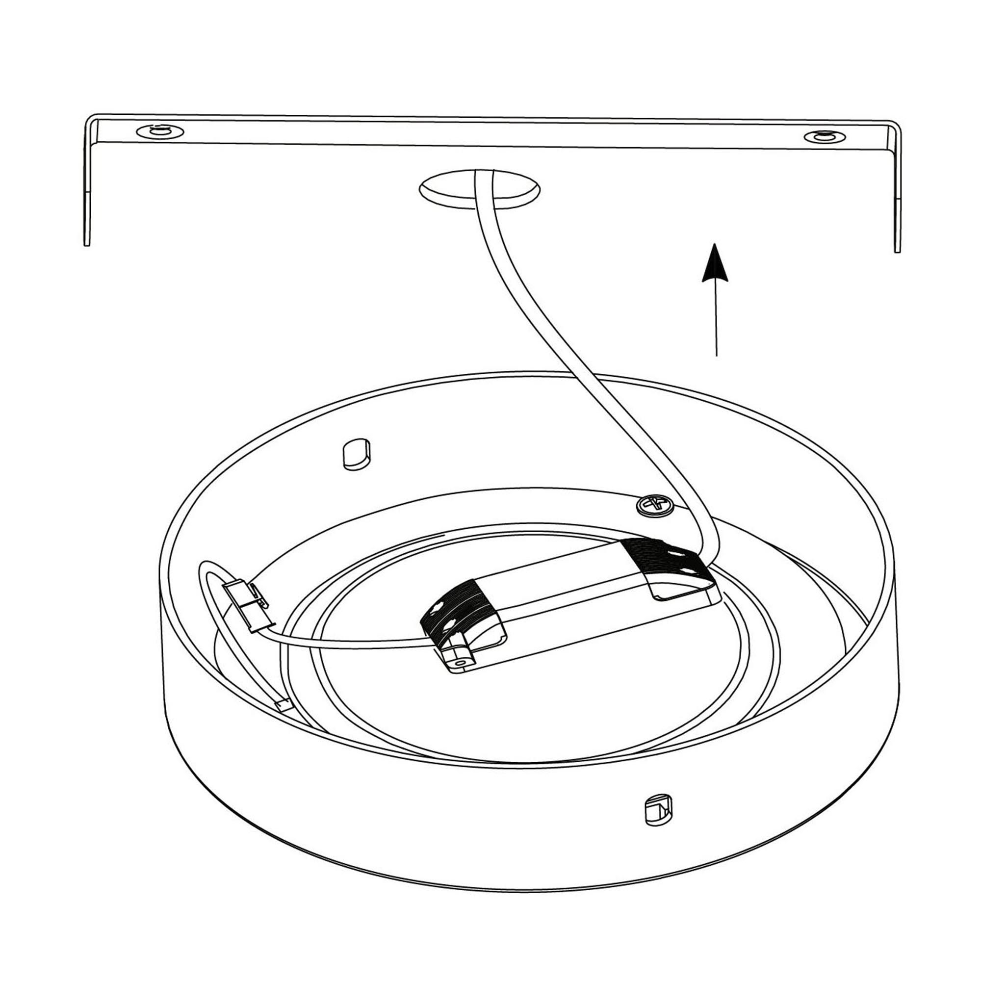 Plafonnier LED FUEVA 1 gris Ø40cm