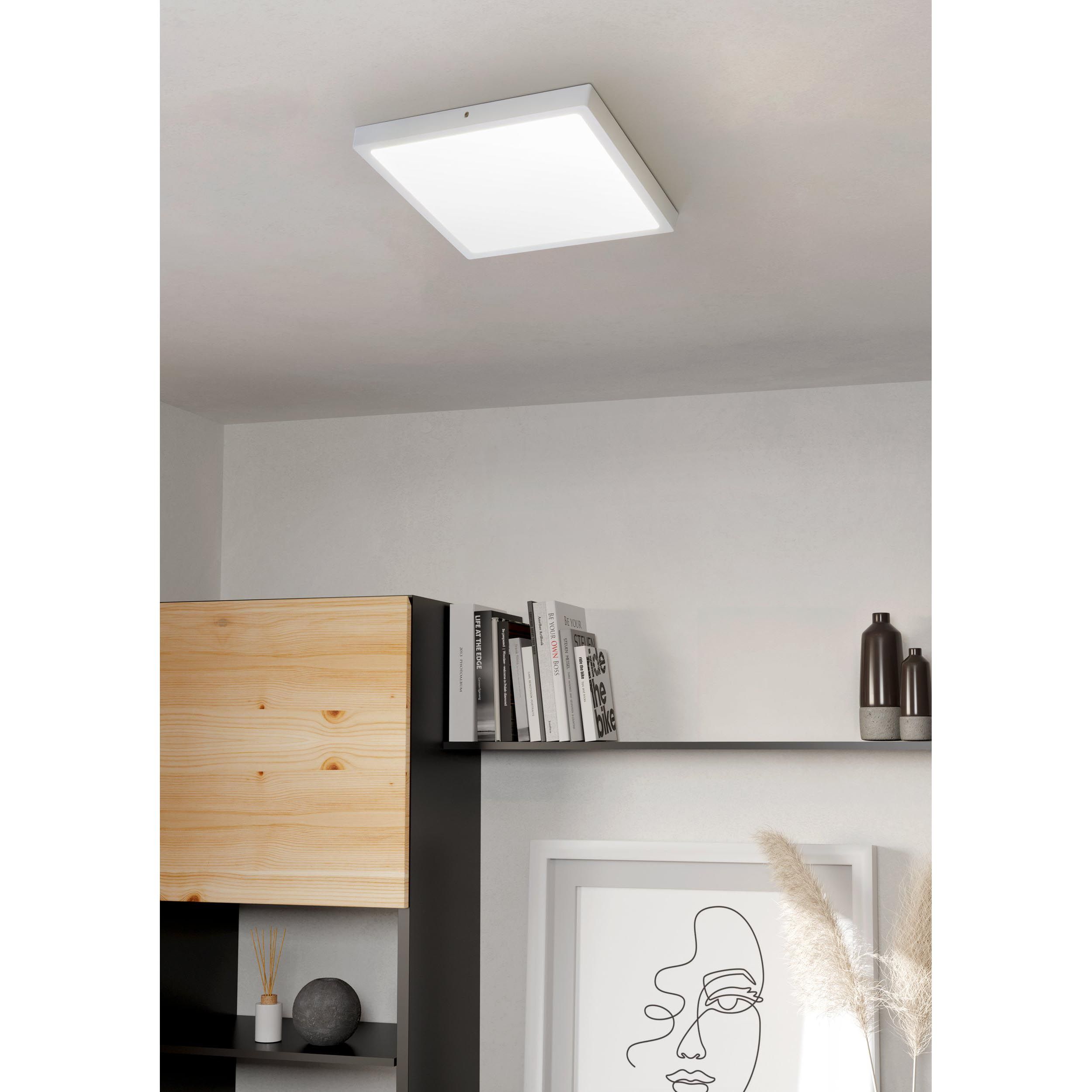 Plafonnier LED FUEVA 1 blanc 40x40cm